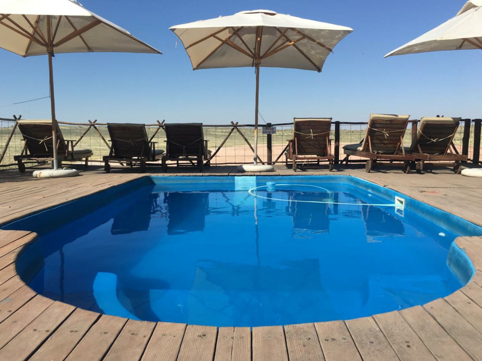 Rondreis Zuid-Afrika, Kgalagadi, Xaus Lodge, zwembad