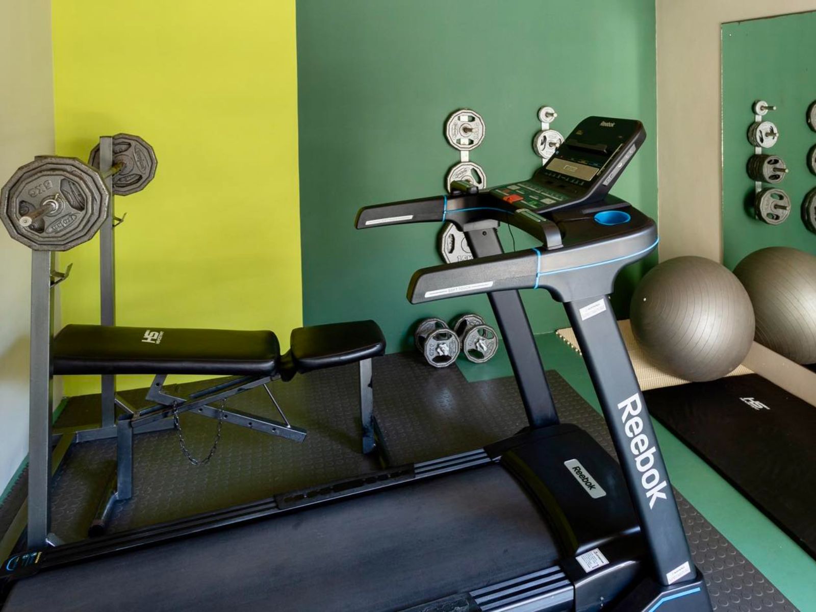 Rondreis Zuid-Afrika, Oos-London, Quarry Lake Inn, fitnessruimte