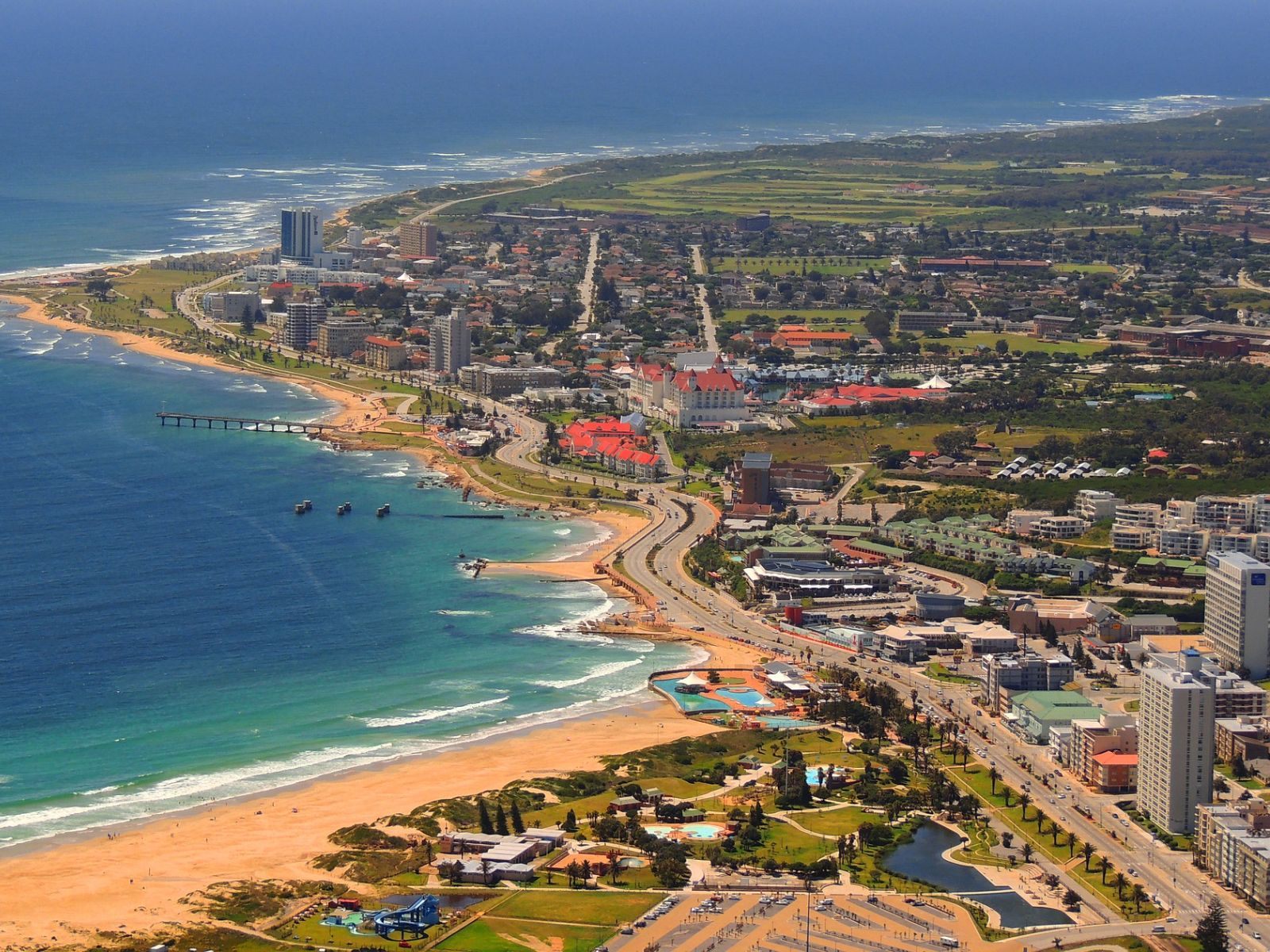 Rondreis Zuid-Afrika, Port Elizabeth, bovenaanzicht stad