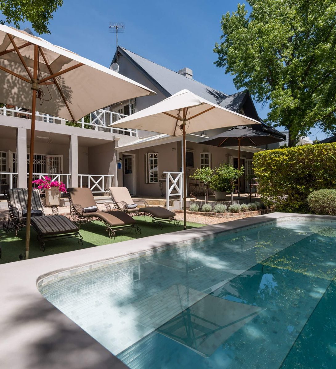 Rondreis Zuid-Afrika, Stellenbosch, Baruch Guest House, buitenaanzicht