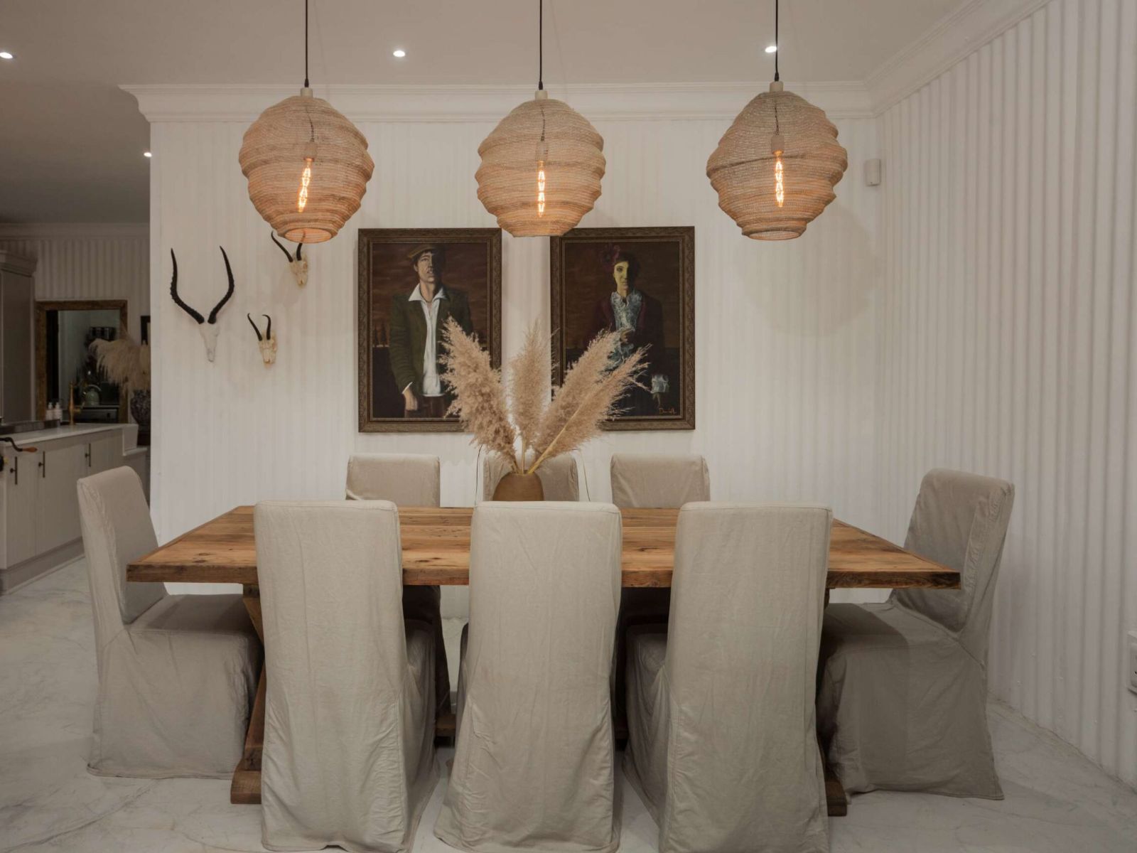 Rondreis Zuid-Afrika, Tzaneen, Viewpoint Estate Guest house, eettafel