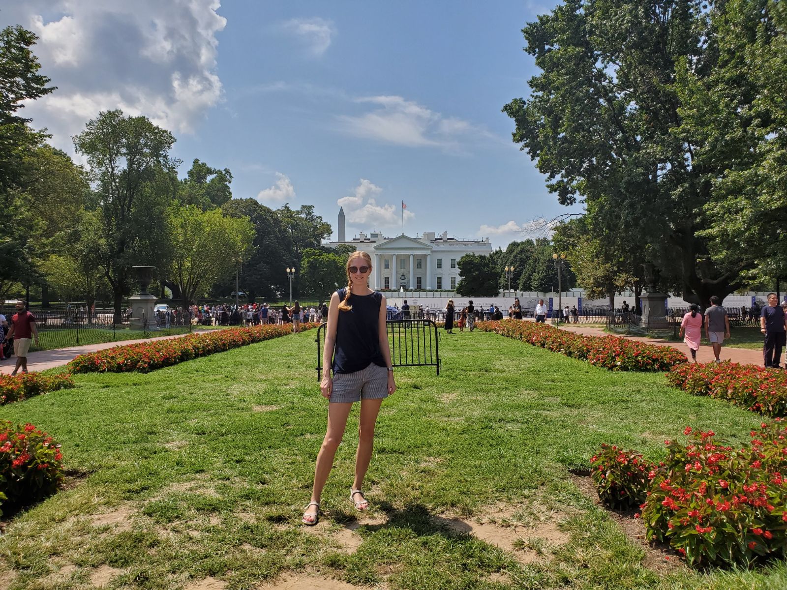 Foto medewerker, Jolanda, Washington DC. Jolanda voor het Witte Huis