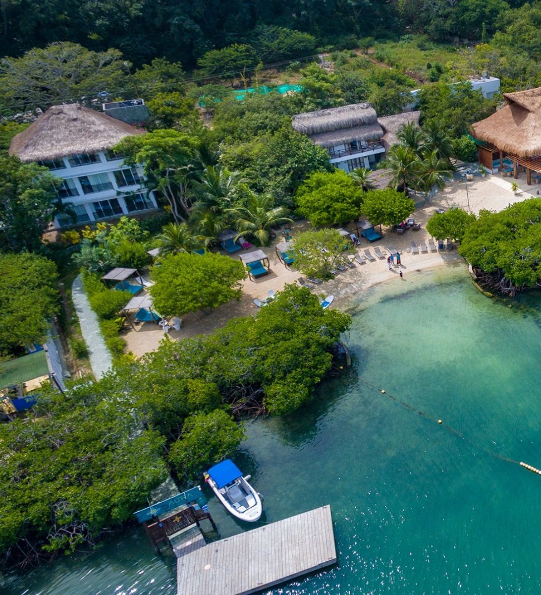 rondreis colombia isla de baru auro hotel by sport baru hotel bovenaanzicht