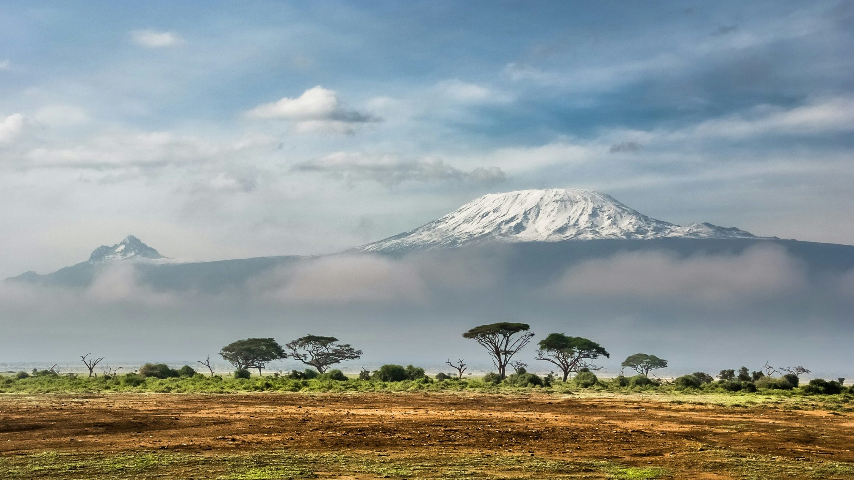 Kenia, Amboseli National Park met de Kilimanjaro op de achtergrond