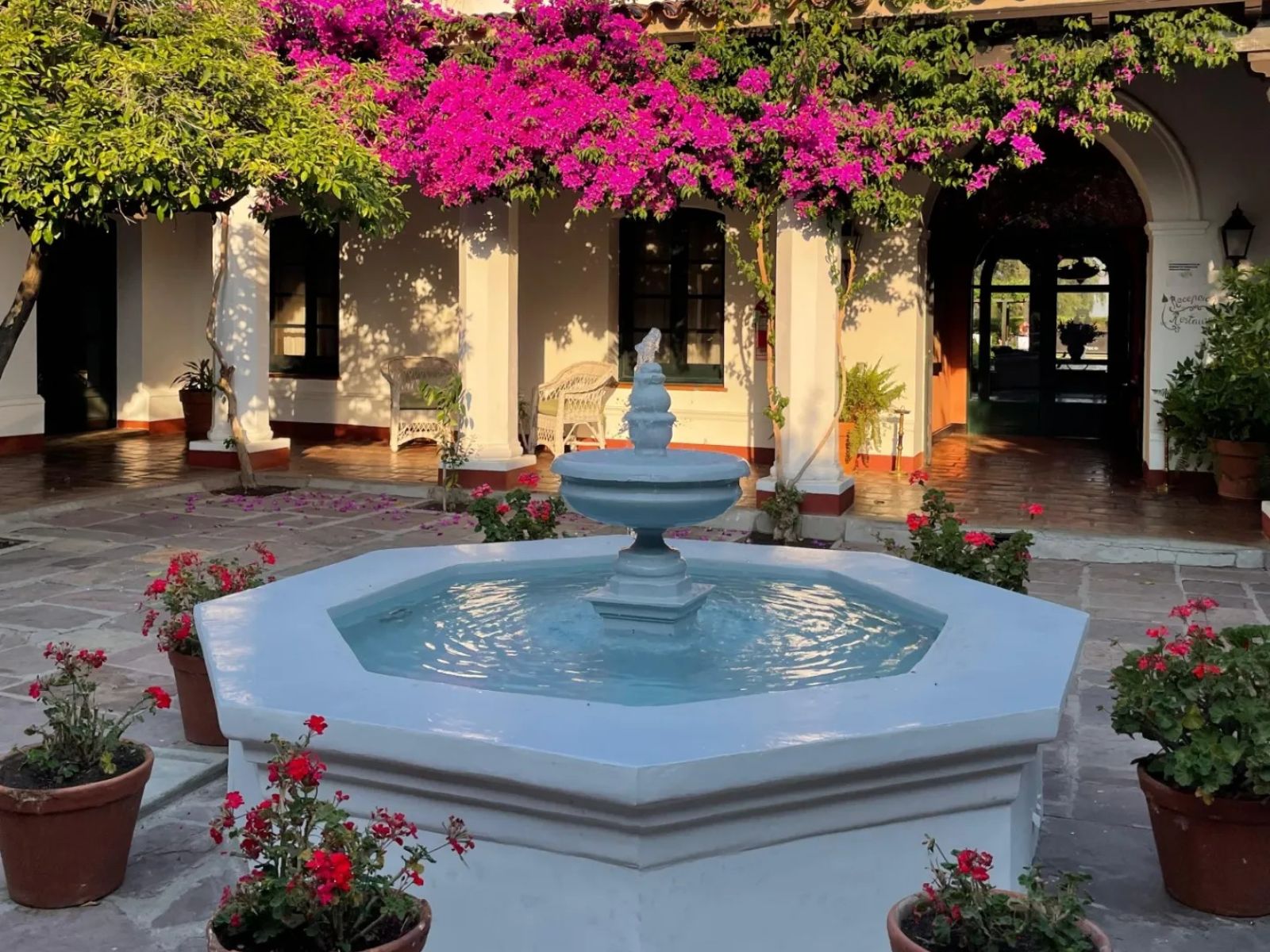 Rondreis Argentinië, Cafayate, Patios de Cafayate Wine Hotel, fontein