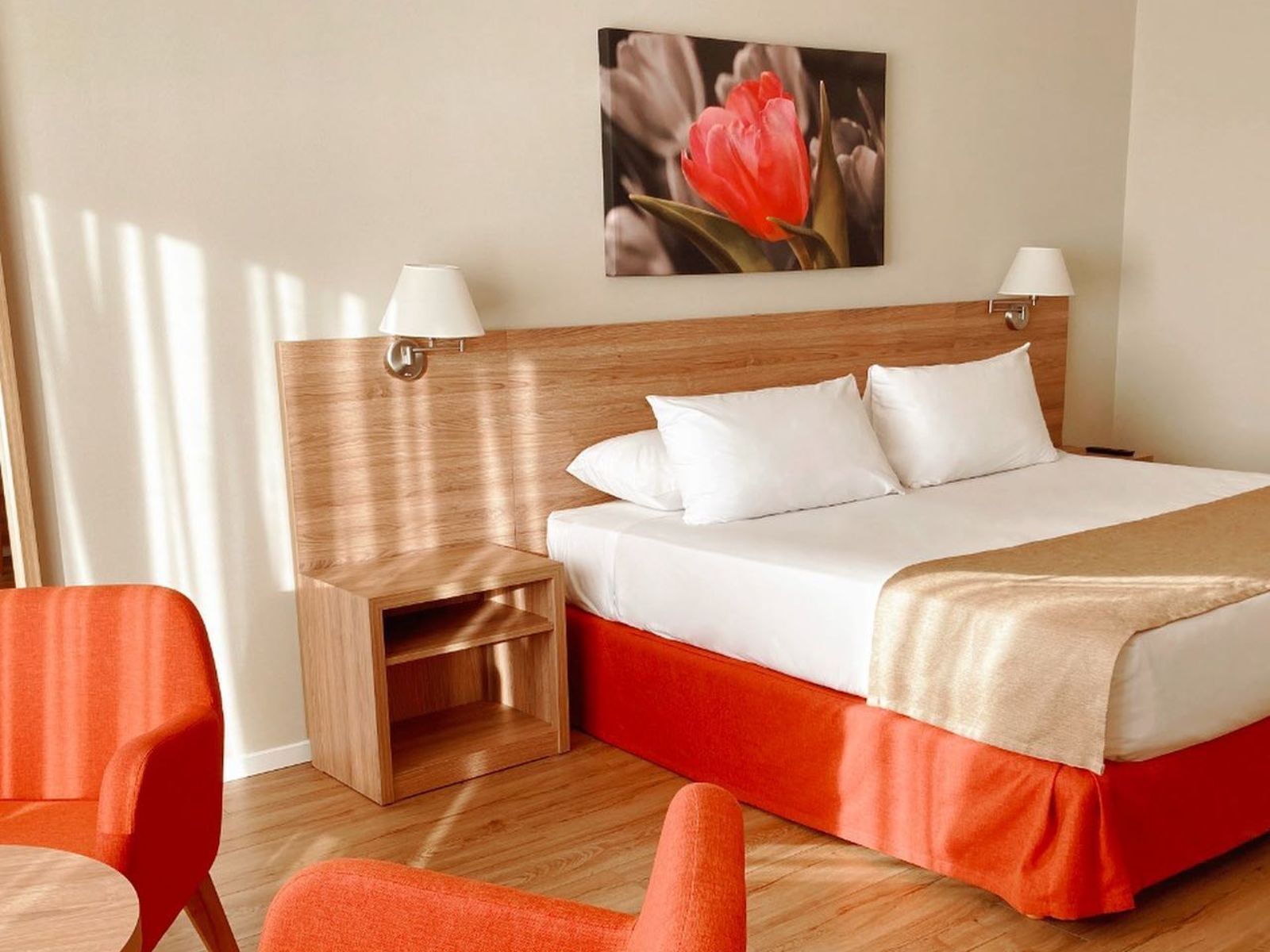Rondreis Argentinië, El Calafate, Xelena hotel, tweepersoonsbed