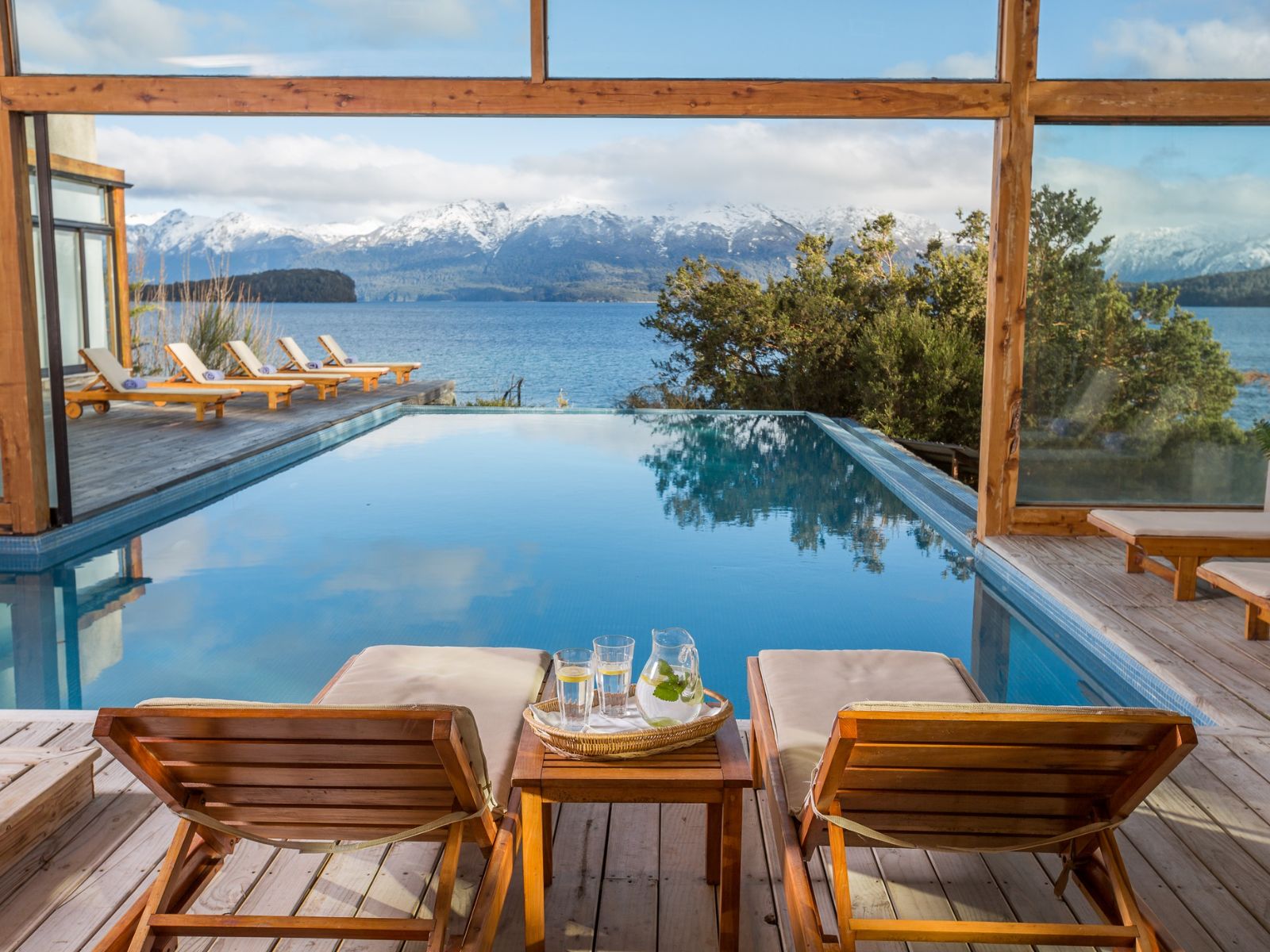 Rondreis Argentinië, Villa la Angostura, Correntoso, zwembad
