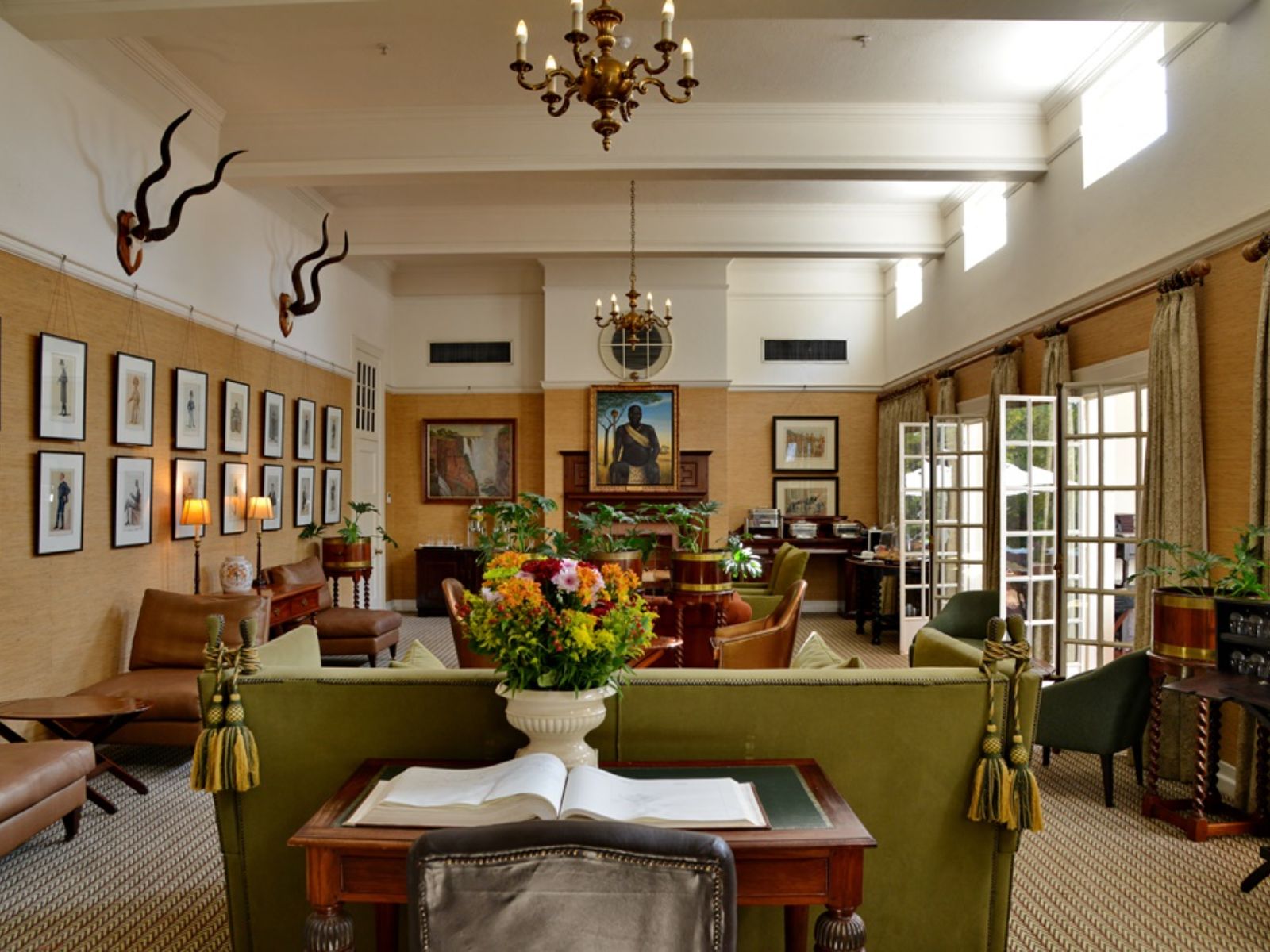 Rondreis Botswana, Vic Falls, Victoria Falls Hotel, gezamenlijke ruimte
