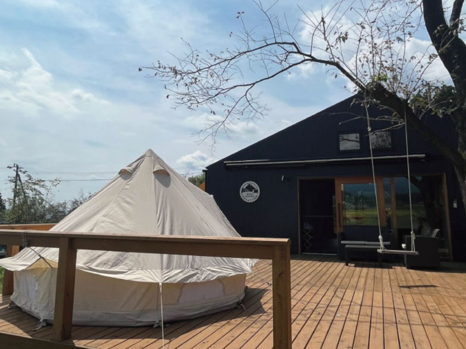 Rondreis Japan, Fujinomiya, Mt. Fuji Satoyama Vacation ( glamping) tent