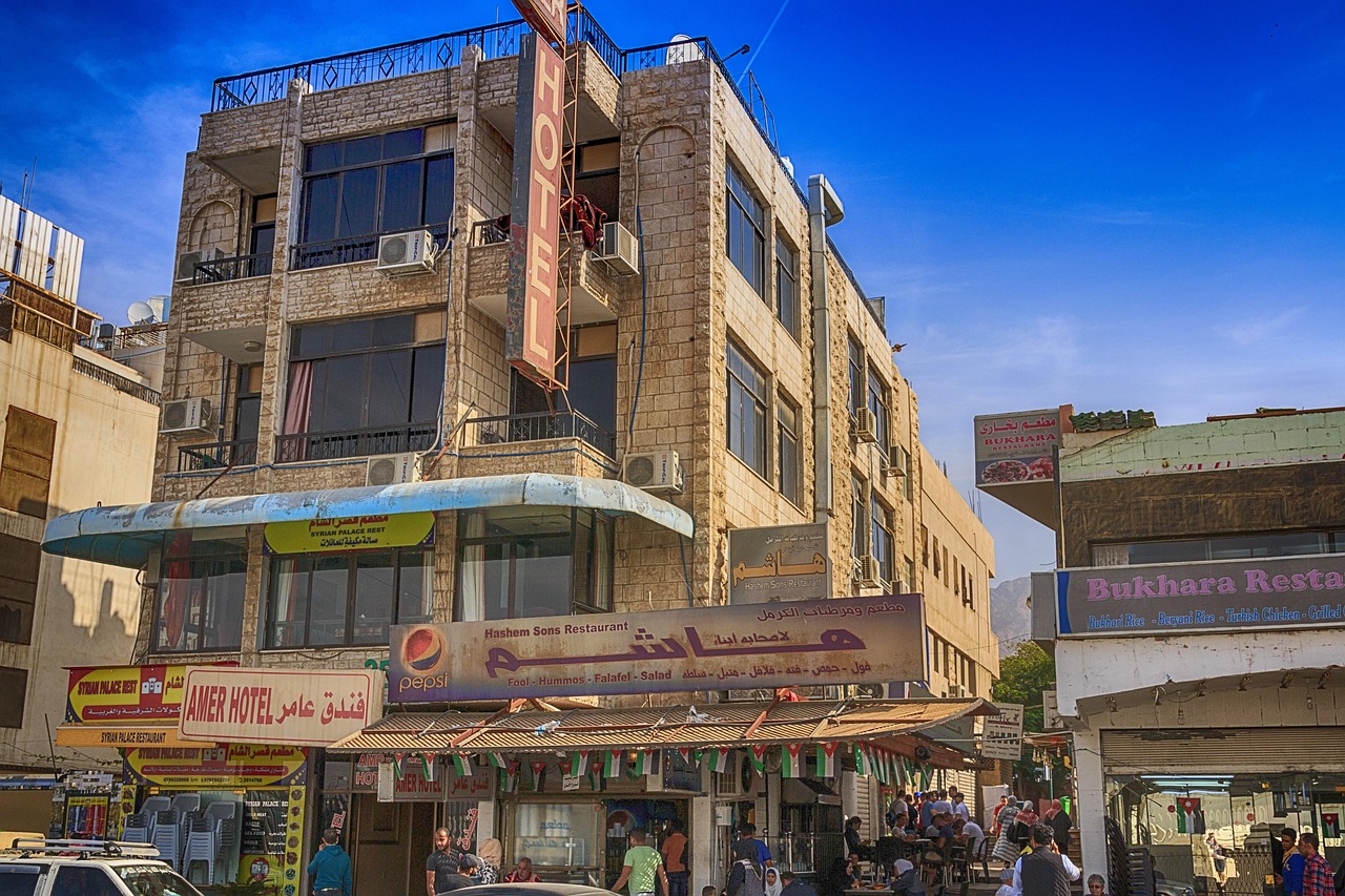 Rondreis Jordanië, Aqaba, gebouw in de oude stad