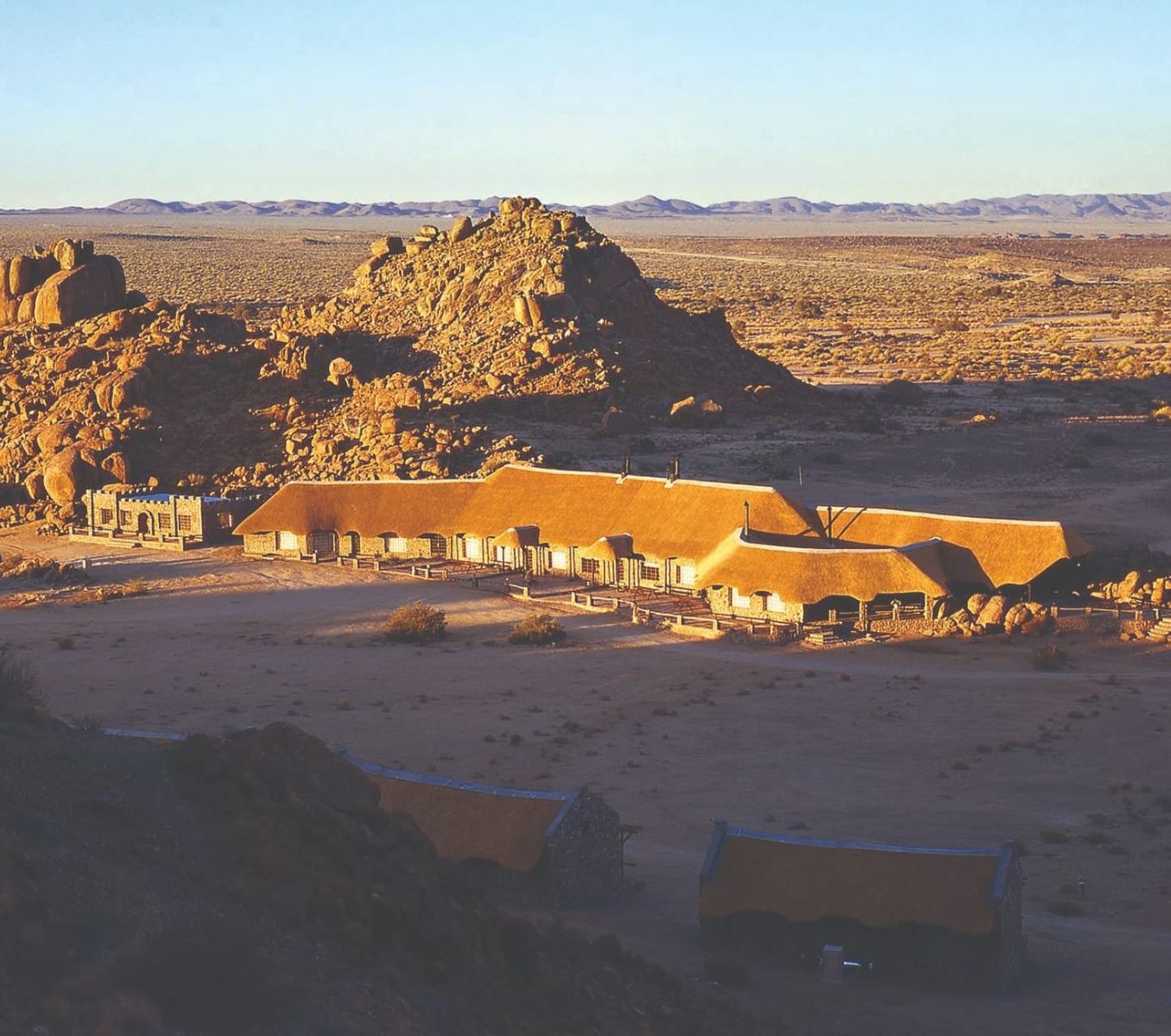 Rondreis Namibië, Fish River Canyon, Canyon Village, bovenaanzicht Canyon Village