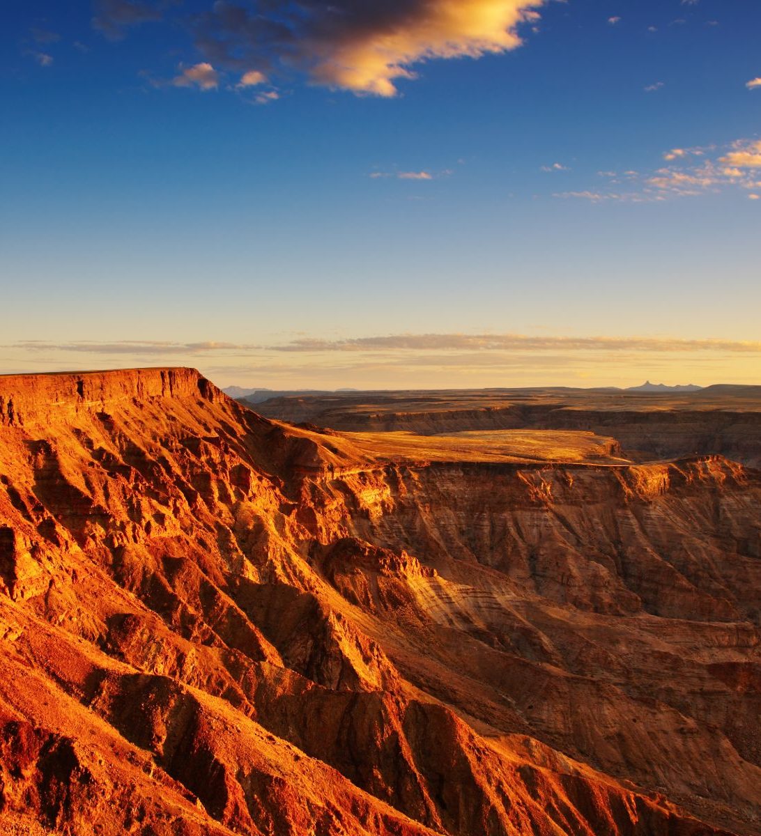 Rondreis Namibië, Fish River Canyon, uitzicht zonsondergang