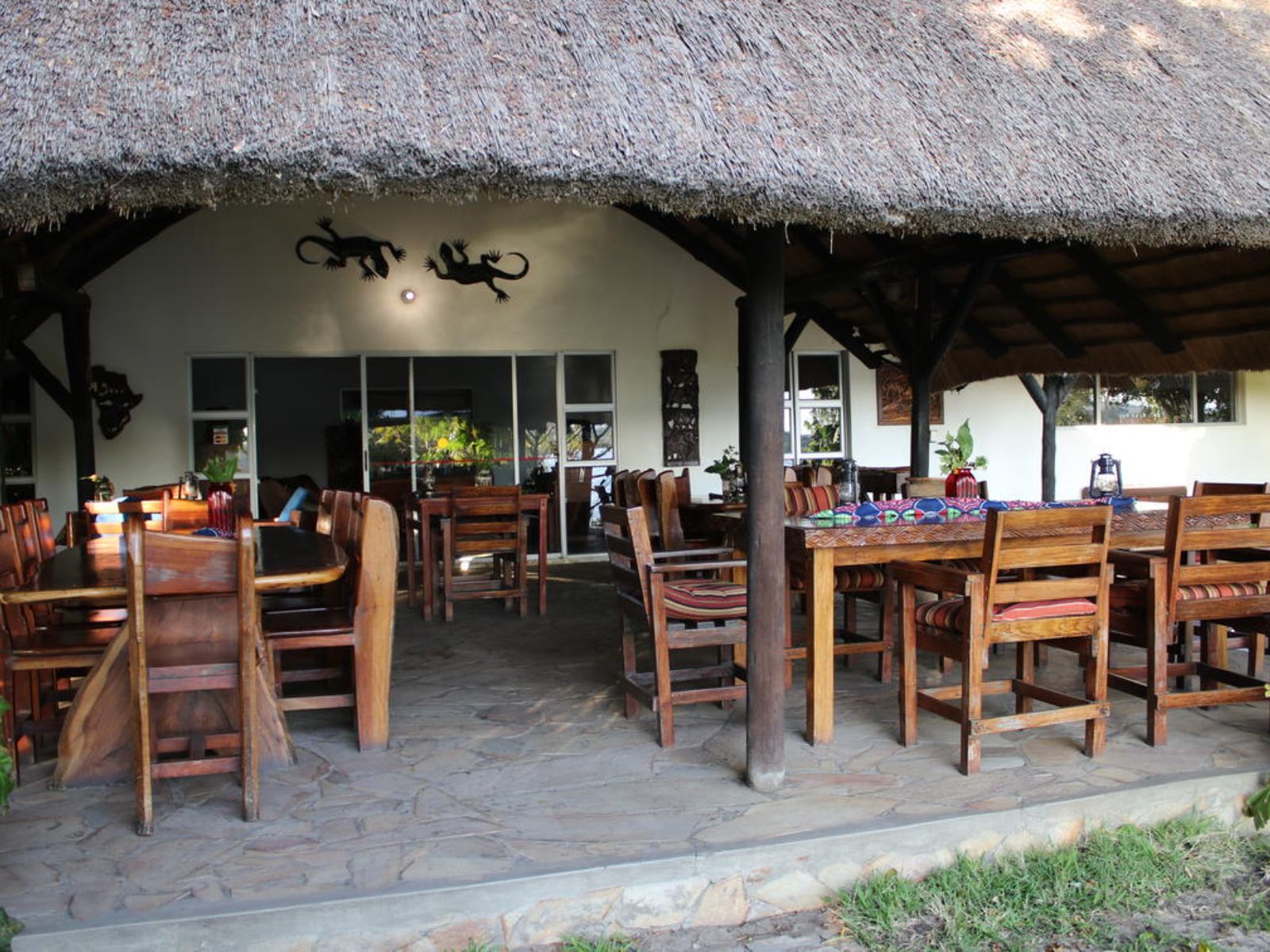Rondreis Namibië, Katima Mulilo, Caprivi River Lodge, terras