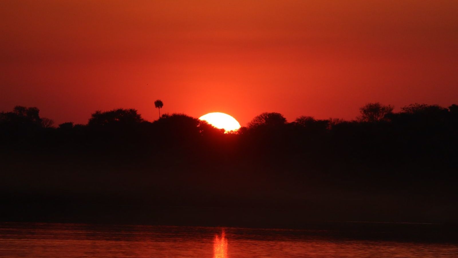 Rondreis Namibië, Rundu, zonsondergang