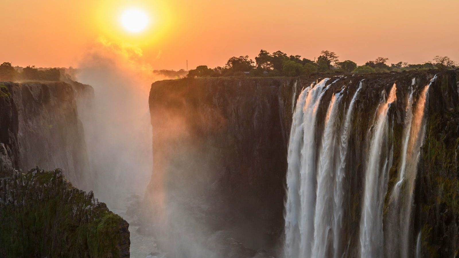 Rondreis Zimbabwe, Victoria Falls, zonsondergang