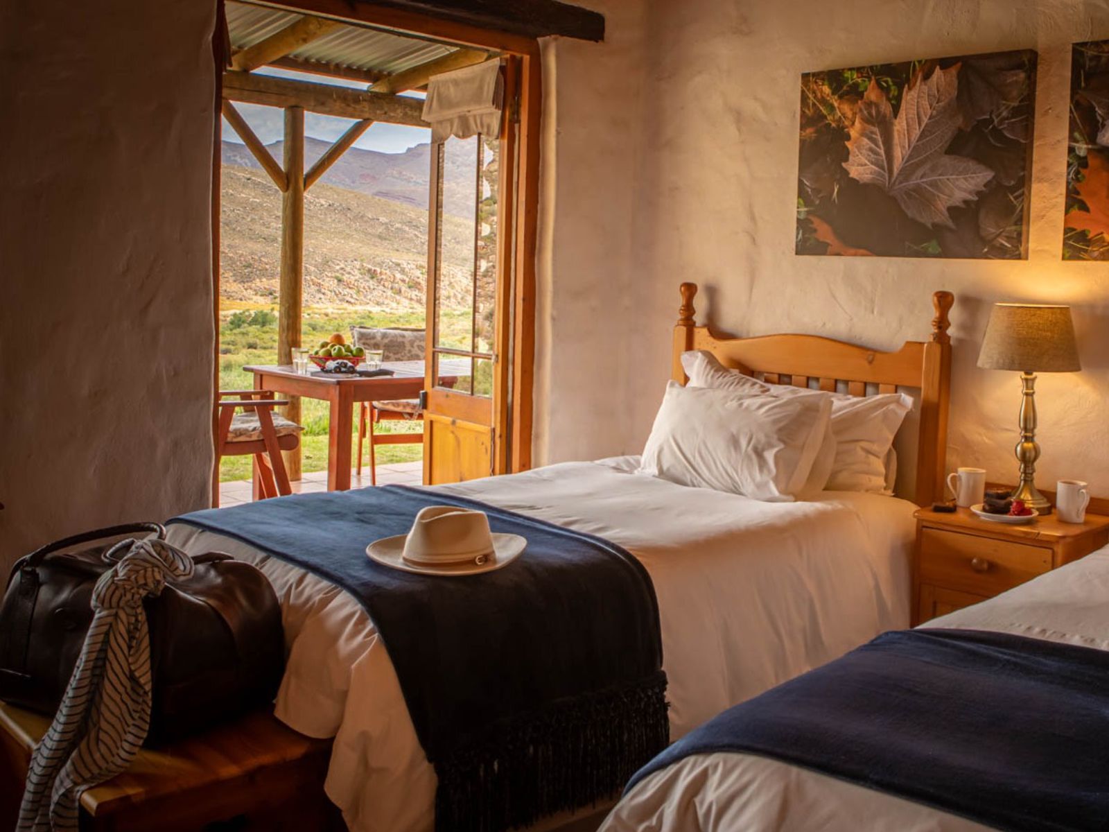 Rondreis Zuid-Afrika, Cederberg, Mount Ceder, twin room naast een deur