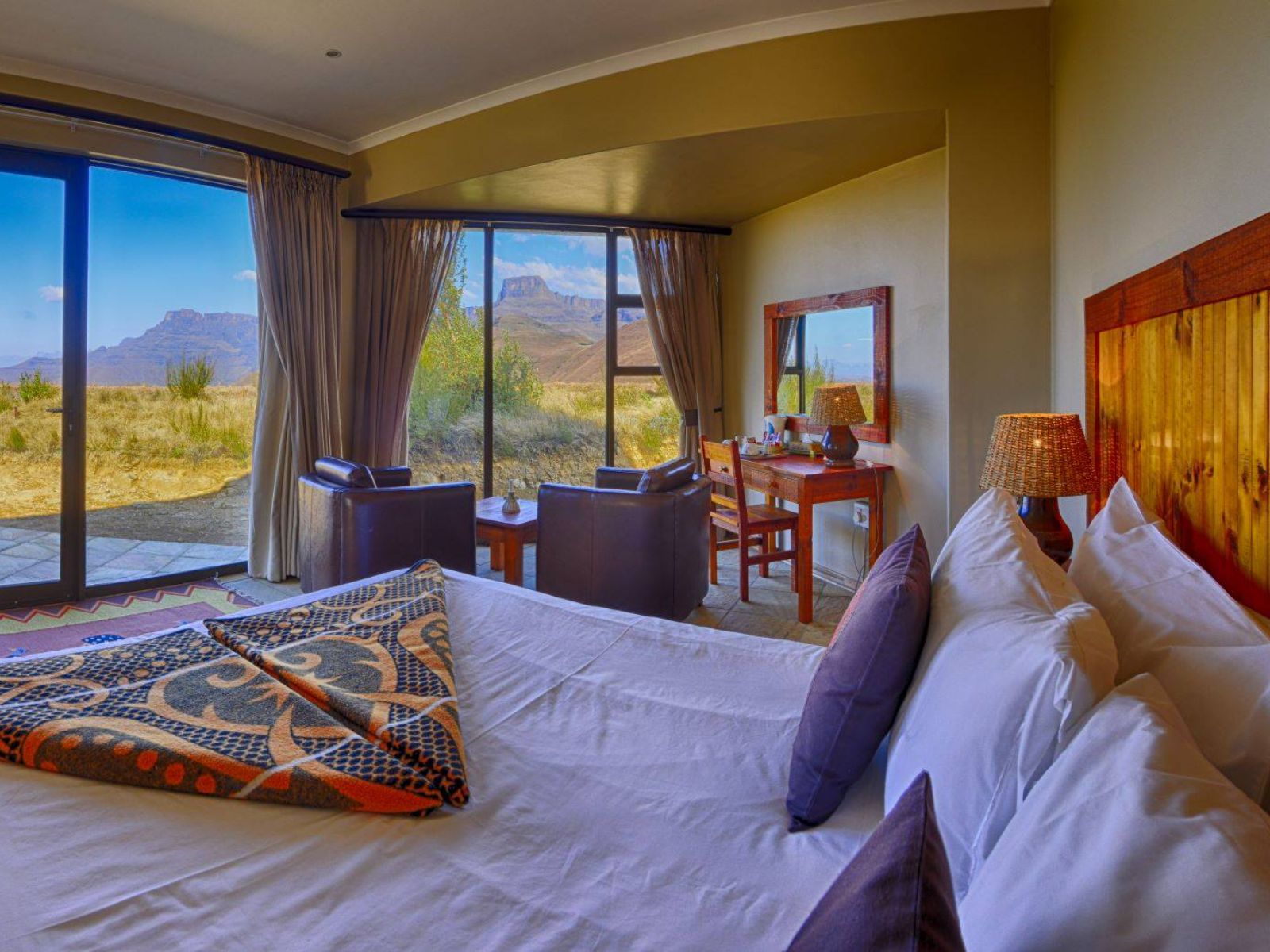 Rondreis Zuid-Afrika, Drakensberg, Witsieshoek Mountain lodge, kamerfoto