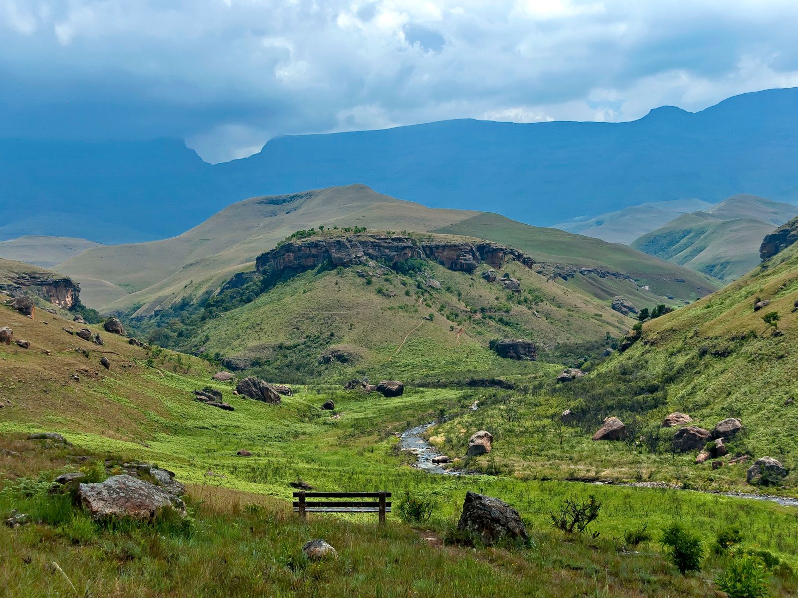 Rondreis Zuid-Afrika, Drakensbergen, Giant's Castle Nature Reserve, Bushman River Valley