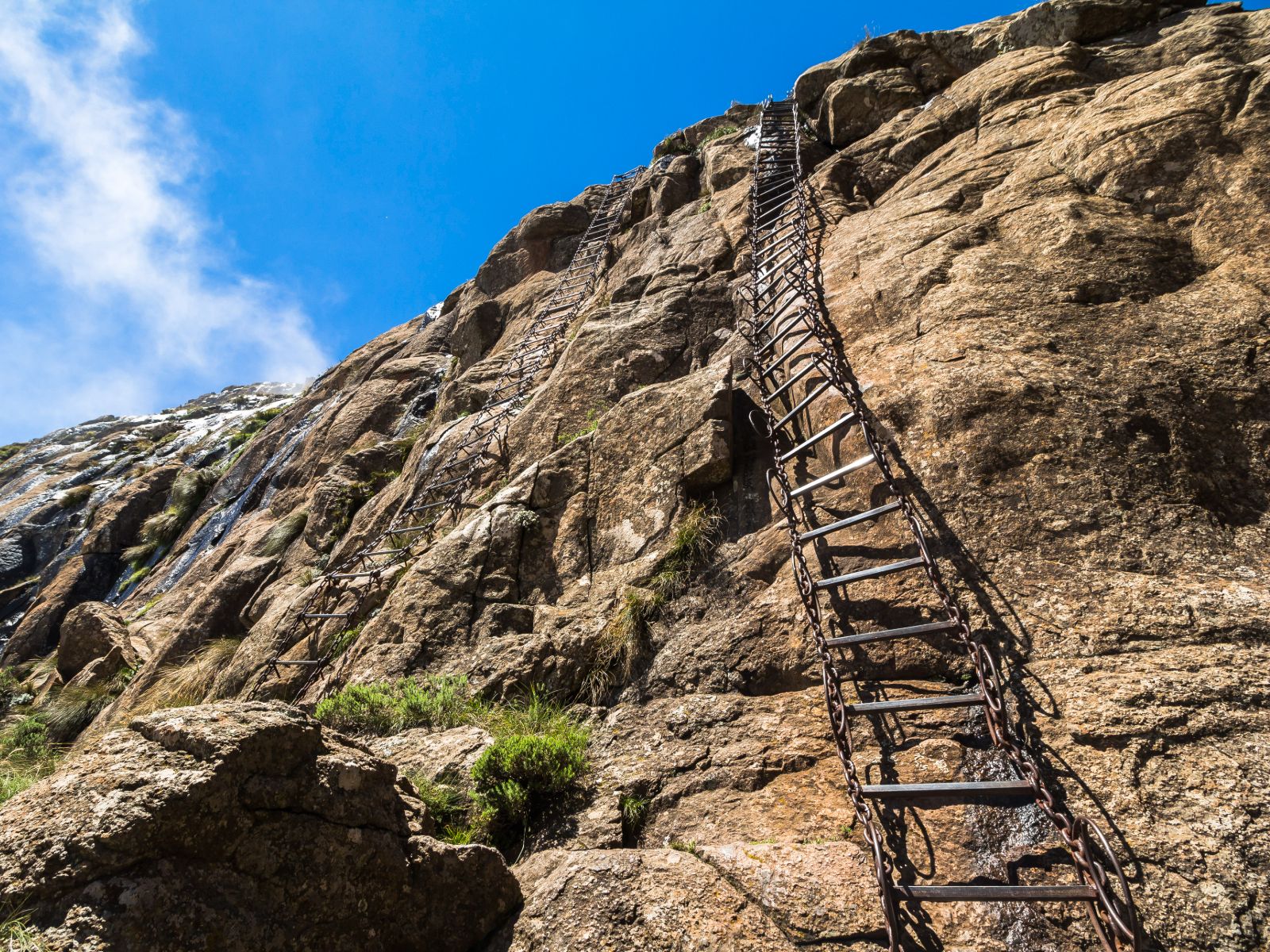 Rondreis Zuid-Afrika, Drakensbergen, The Sentinel Peak hike, Chain Ladder