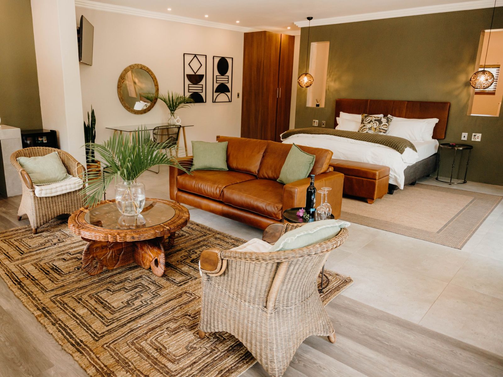 Rondreis Zuid-Afrika, Hazyview, Bambuu Lake Side Lodge, slaapkamer