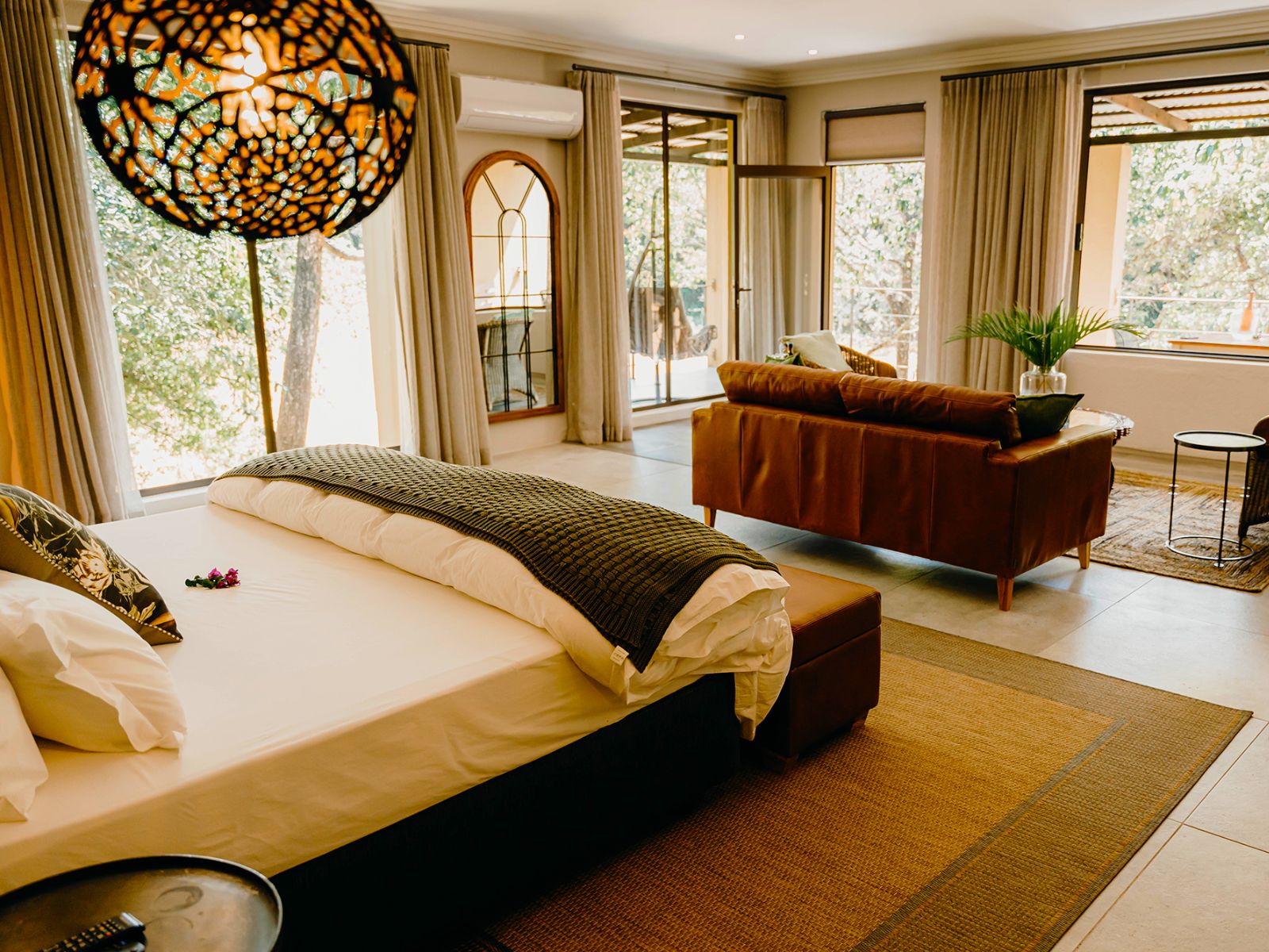 Rondreis Zuid-Afrika, Hazyview, Bambuu Lake Side Lodge, tweepersoonsbed