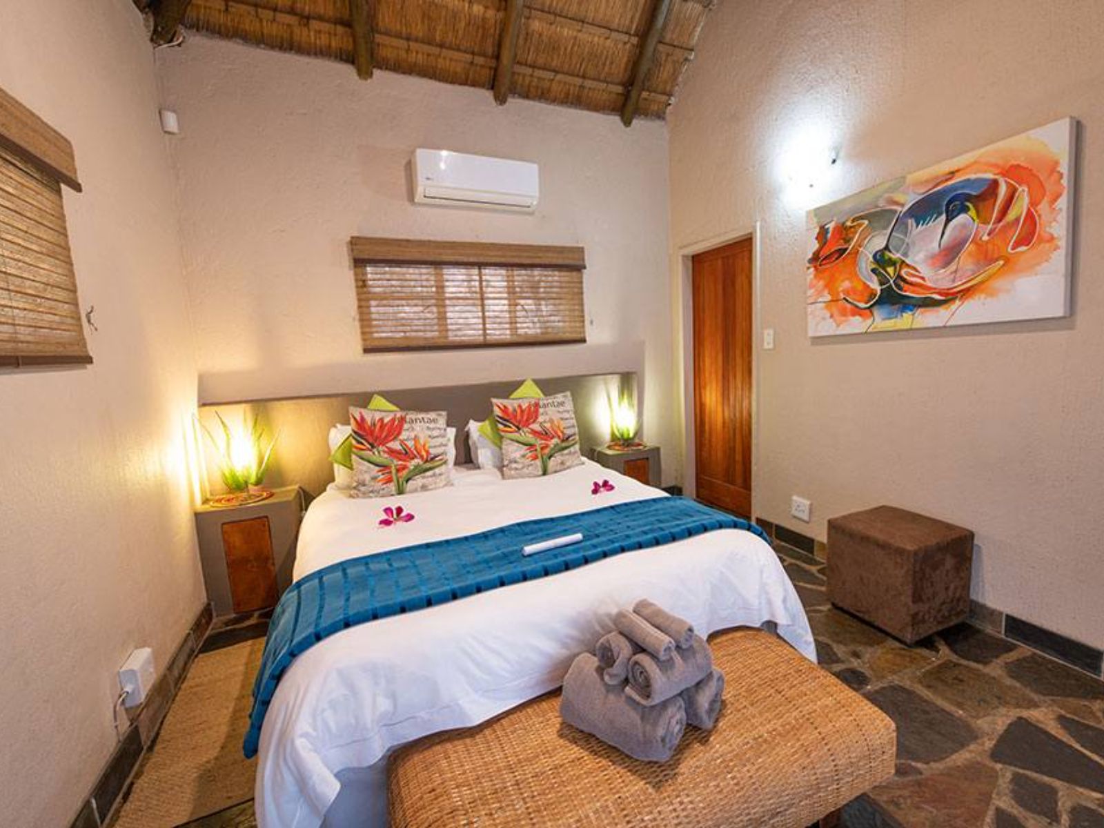 Rondreis Zuid-Afrika, Hoedspruit, Blyde River Wilderness lodge, tweepersoonsbed
