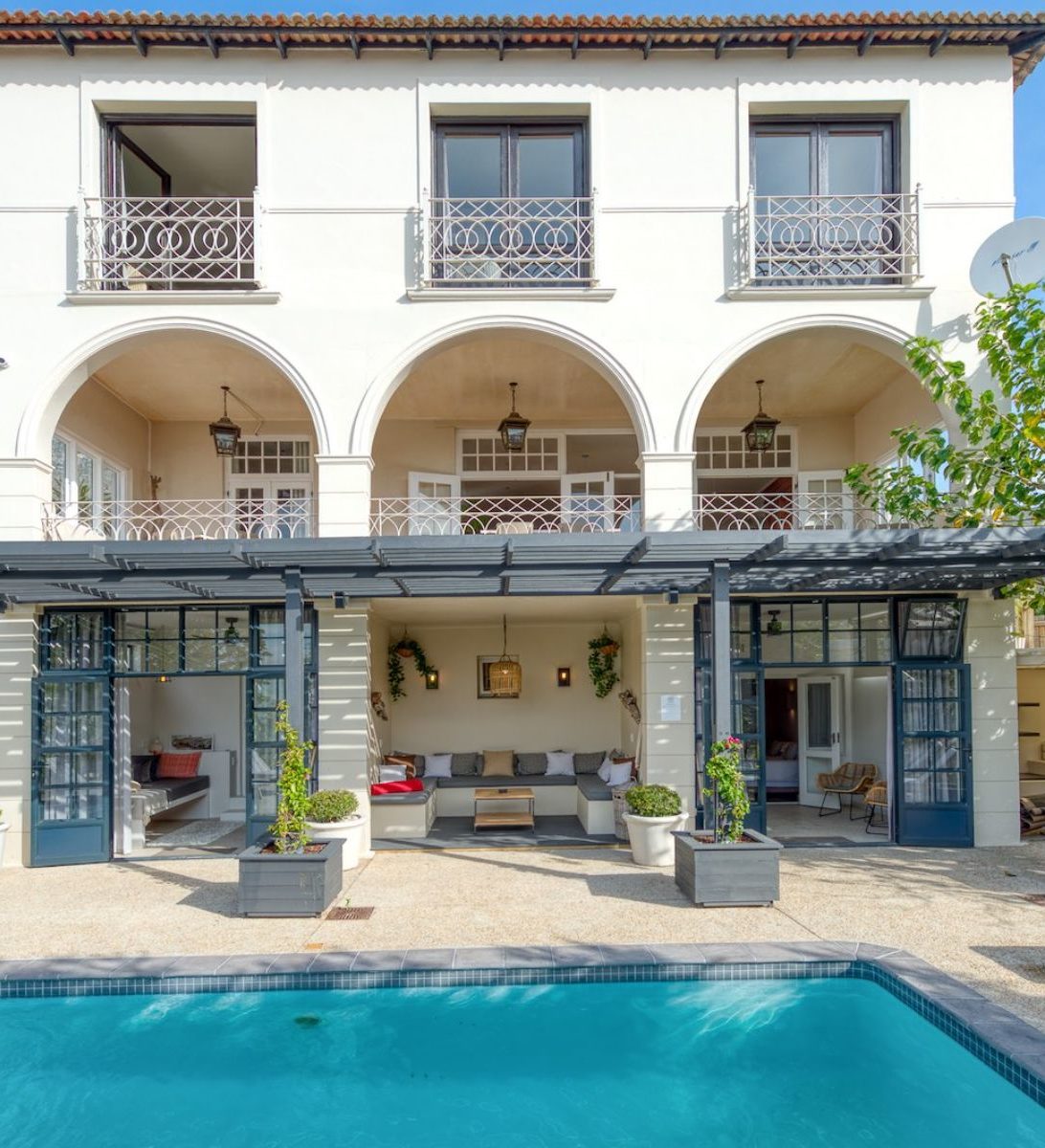 Rondreis Zuid-Afrika, Kaapstad, De Tafelberg Guest House, buitenaanzicht guest house