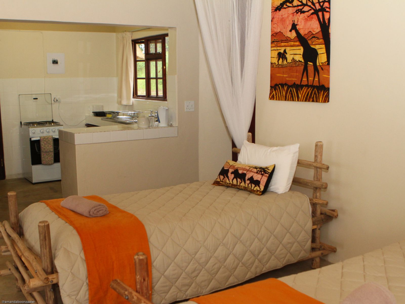 Rondreis Zuid-Afrika, Lobamba, Milwane Bee-Hive, slaapkamer