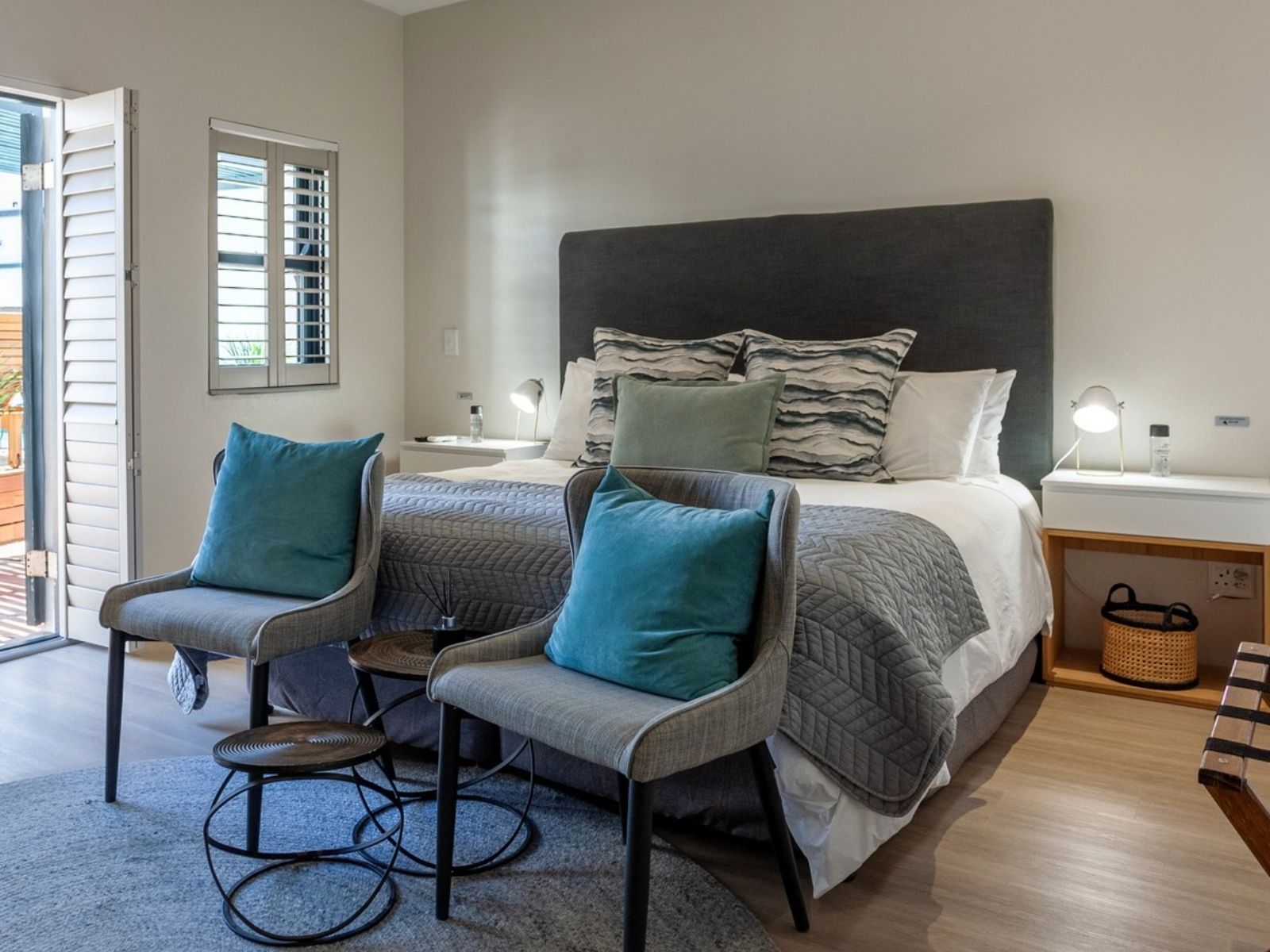 Rondreis Zuid-Afrika, Paternoster, Abalone Hotel & Villas, tweepersoonsbed rechterzijde