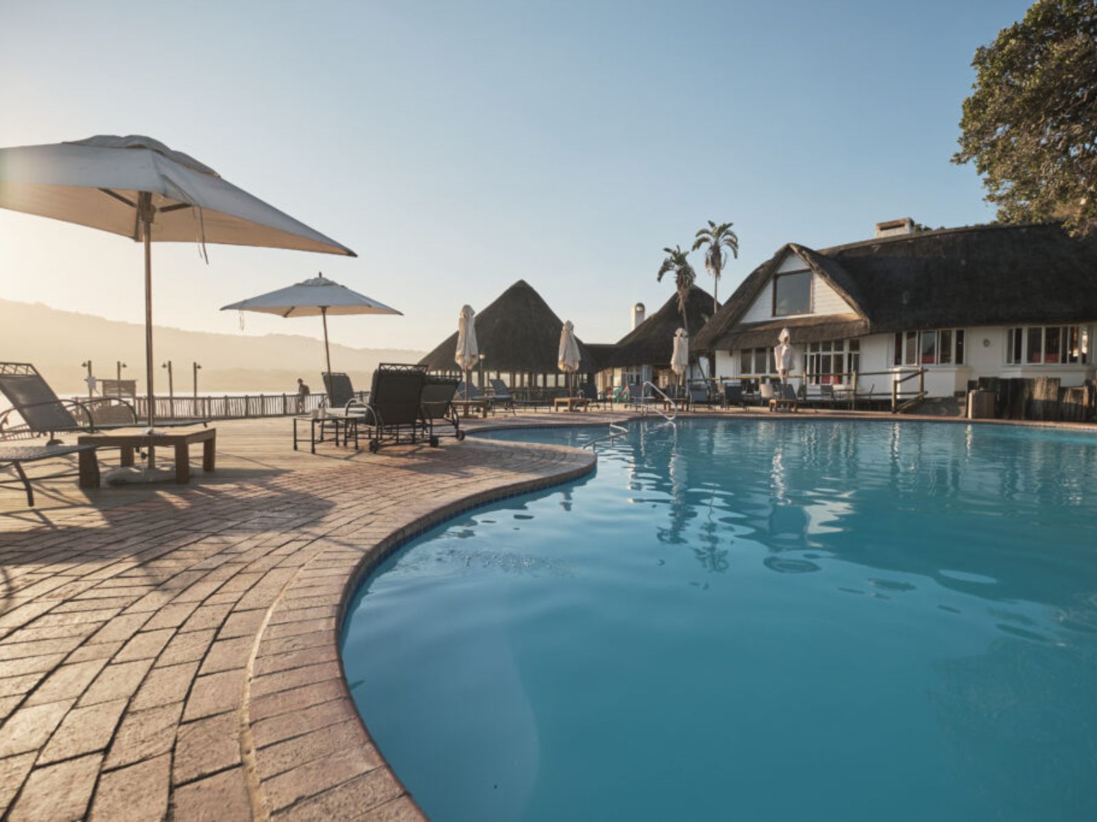 Rondreis Zuid-Afrika, Port St. John, Umngazi River Bungalows, zwembad