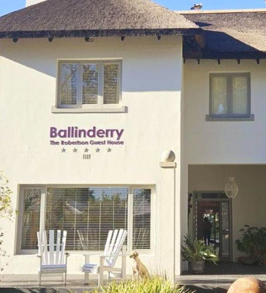 Rondreis Zuid-Afrika, Robertson-Montagu, Ballinderry - The Robertson Guest House, vooraanzicht hotel