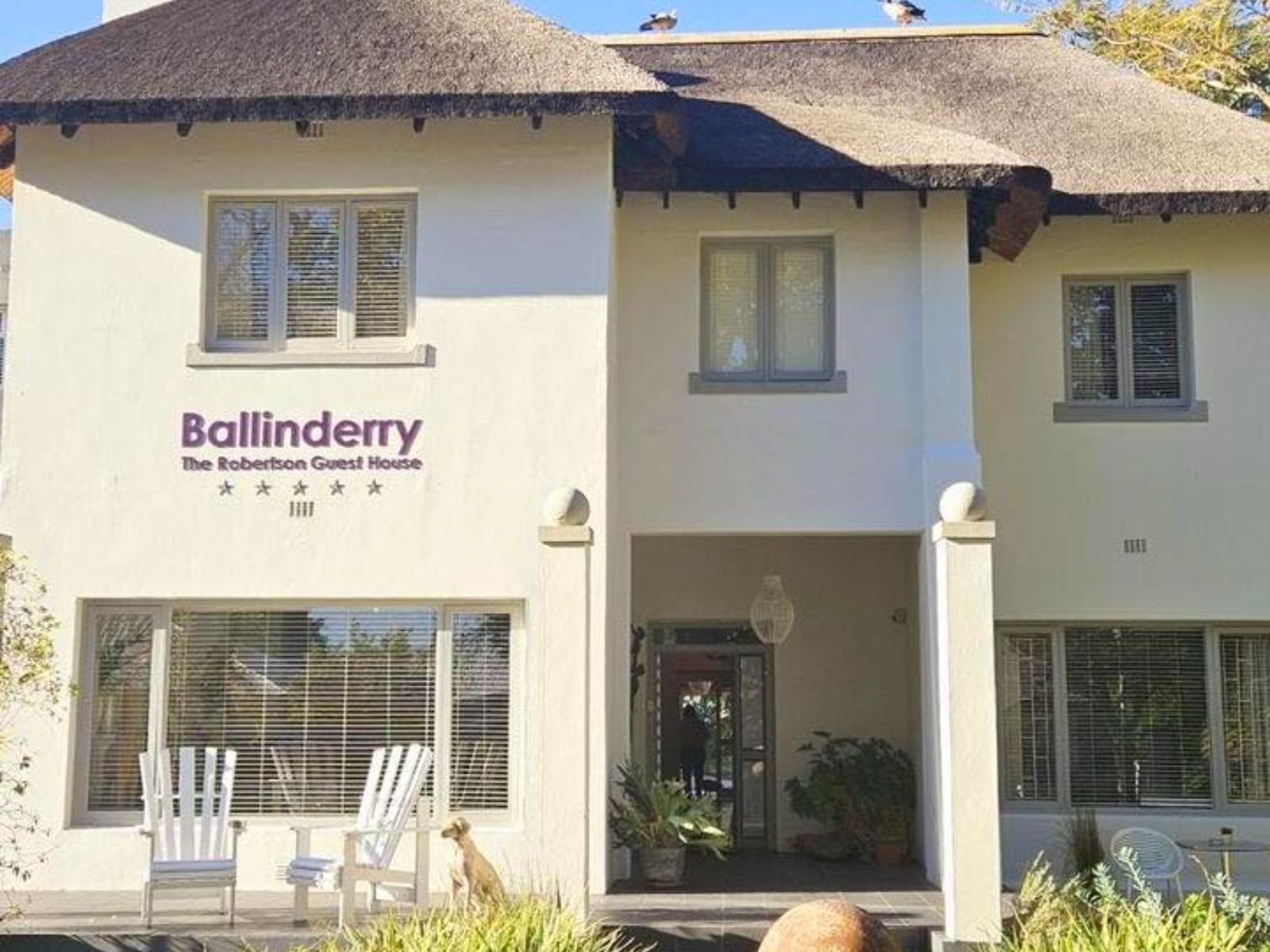 Rondreis Zuid-Afrika, Robertson-Montagu, Ballinderry - The Robertson Guest House, vooraanzicht hotel