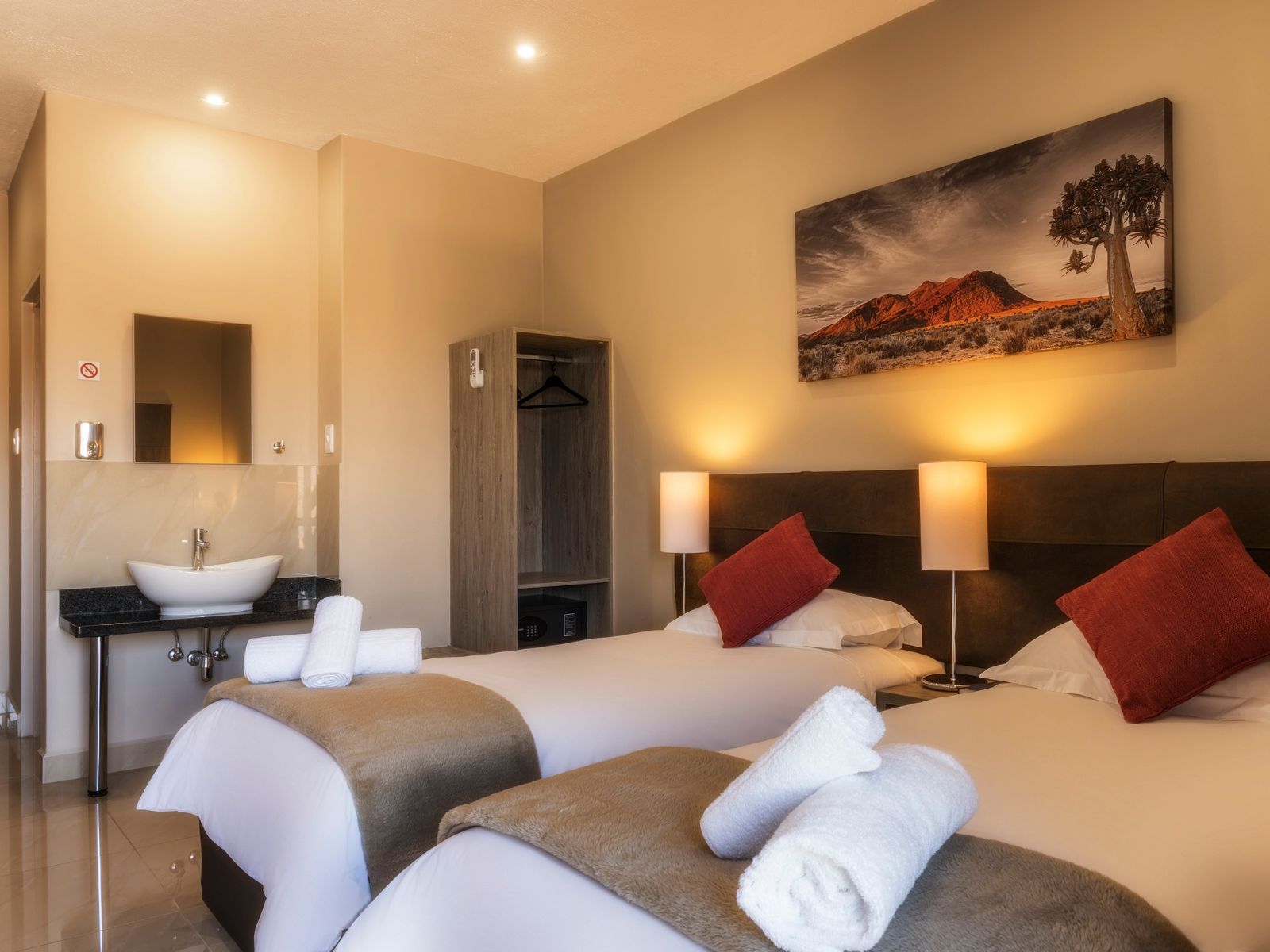 Rondreis Zuid-Afrika, Springbok, Springbok Inn, twin room