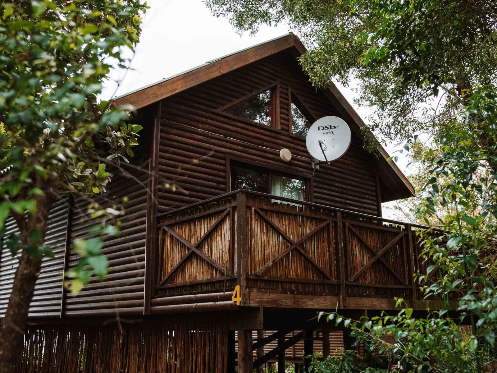 Rondreis Zuid-Afrika, Tsitsikamma, Misty Mountain Reserve, buitenaanzicht lodge