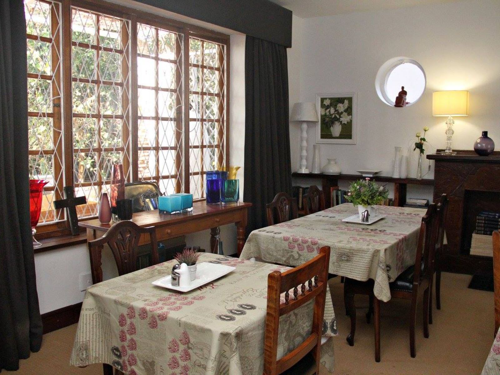 Rondreis Zuid-Afrika, Upington, Le Bonheur Manor, eetruimte