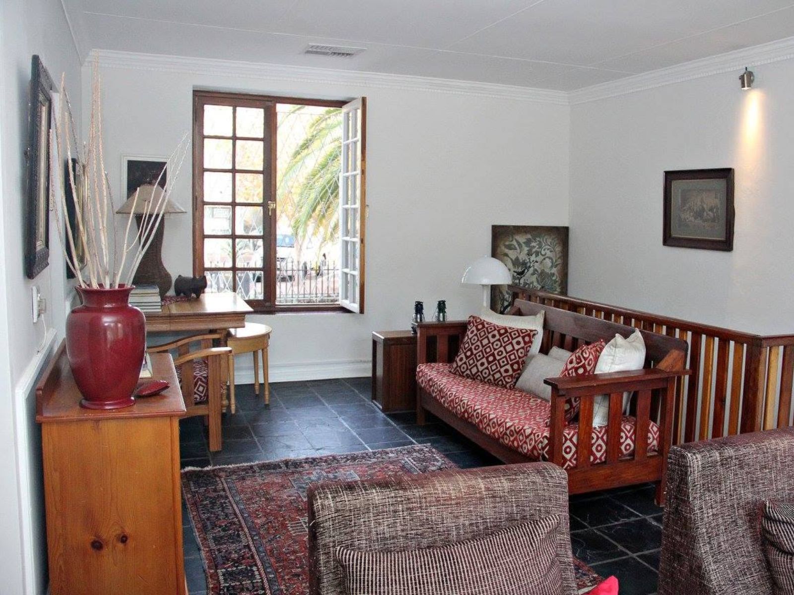 Rondreis Zuid-Afrika, Upington, Le Bonheur Manor, gezamenlijke ruimte