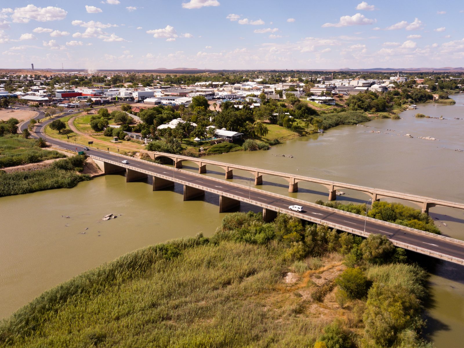 Rondreis Zuid-Afrika, Upington, stadsoverzicht en orange river