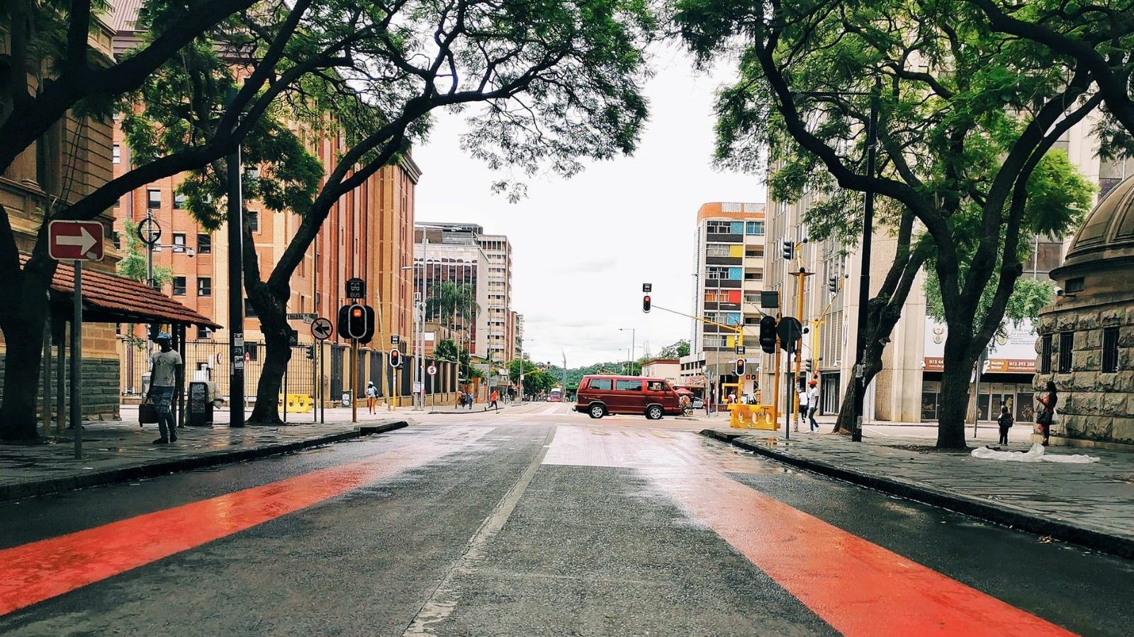 Rondreis Zuid- Afrika, Pretoria, straat