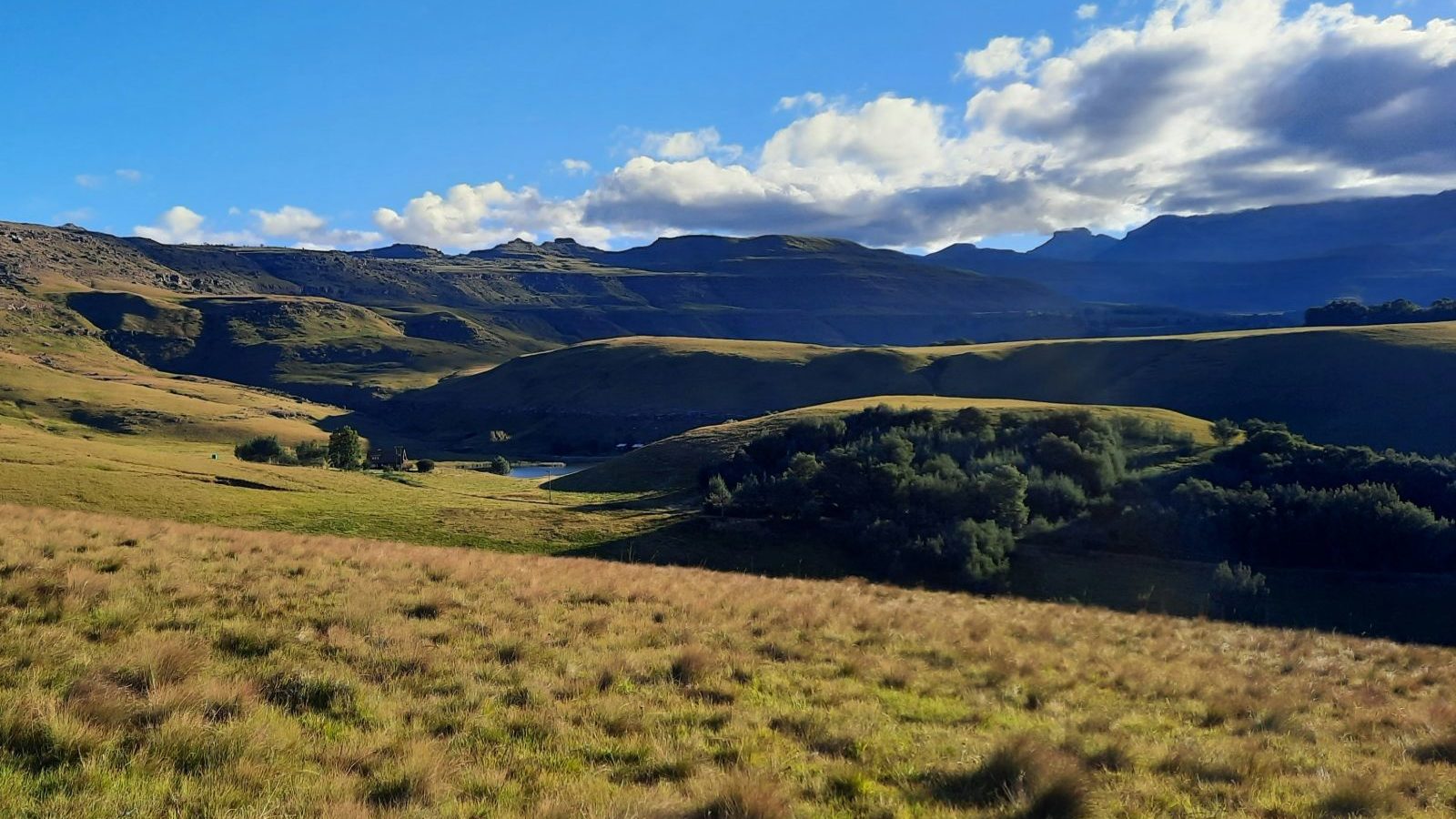 Rondreis Zuid-Afrika, Underberg, landschap met bergen