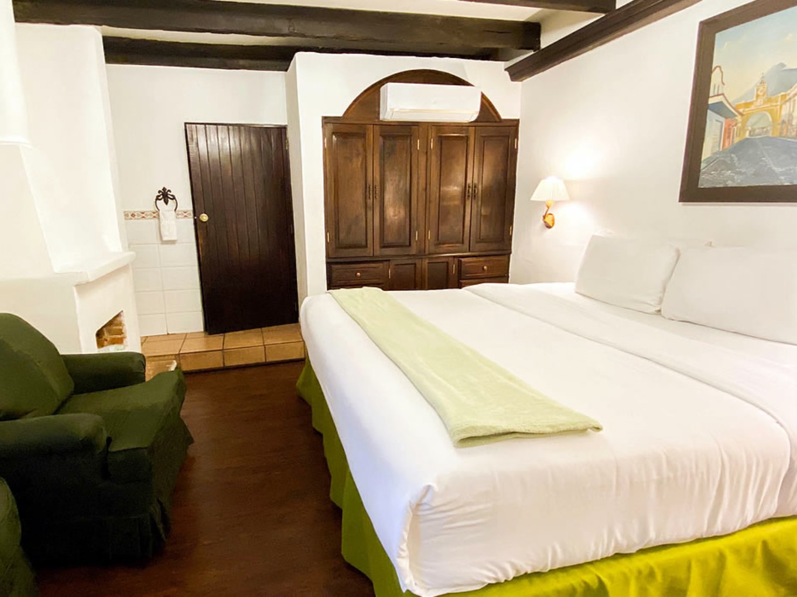 Guatemala, Antigua, El Carmen Hotel, deluxe tweepersoonskamer