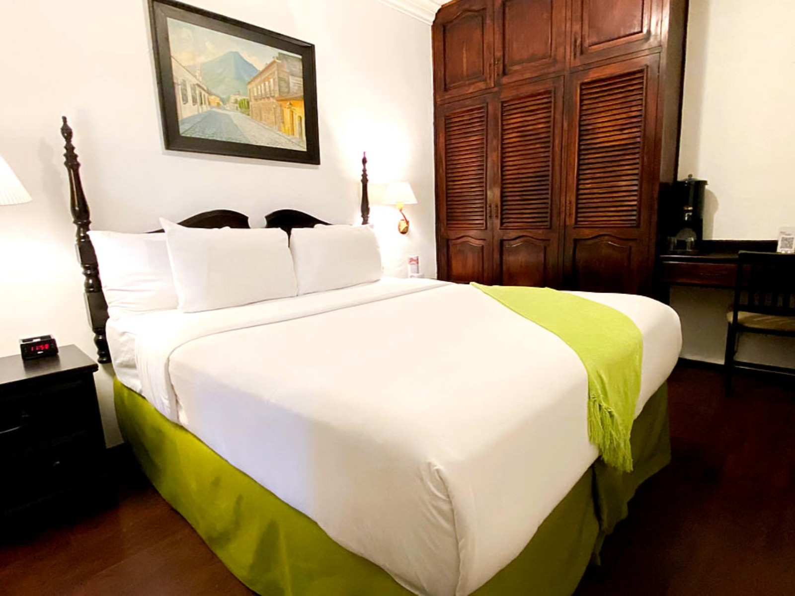 Guatemala, Antigua, El Carmen Hotel. tweepersoonskamer