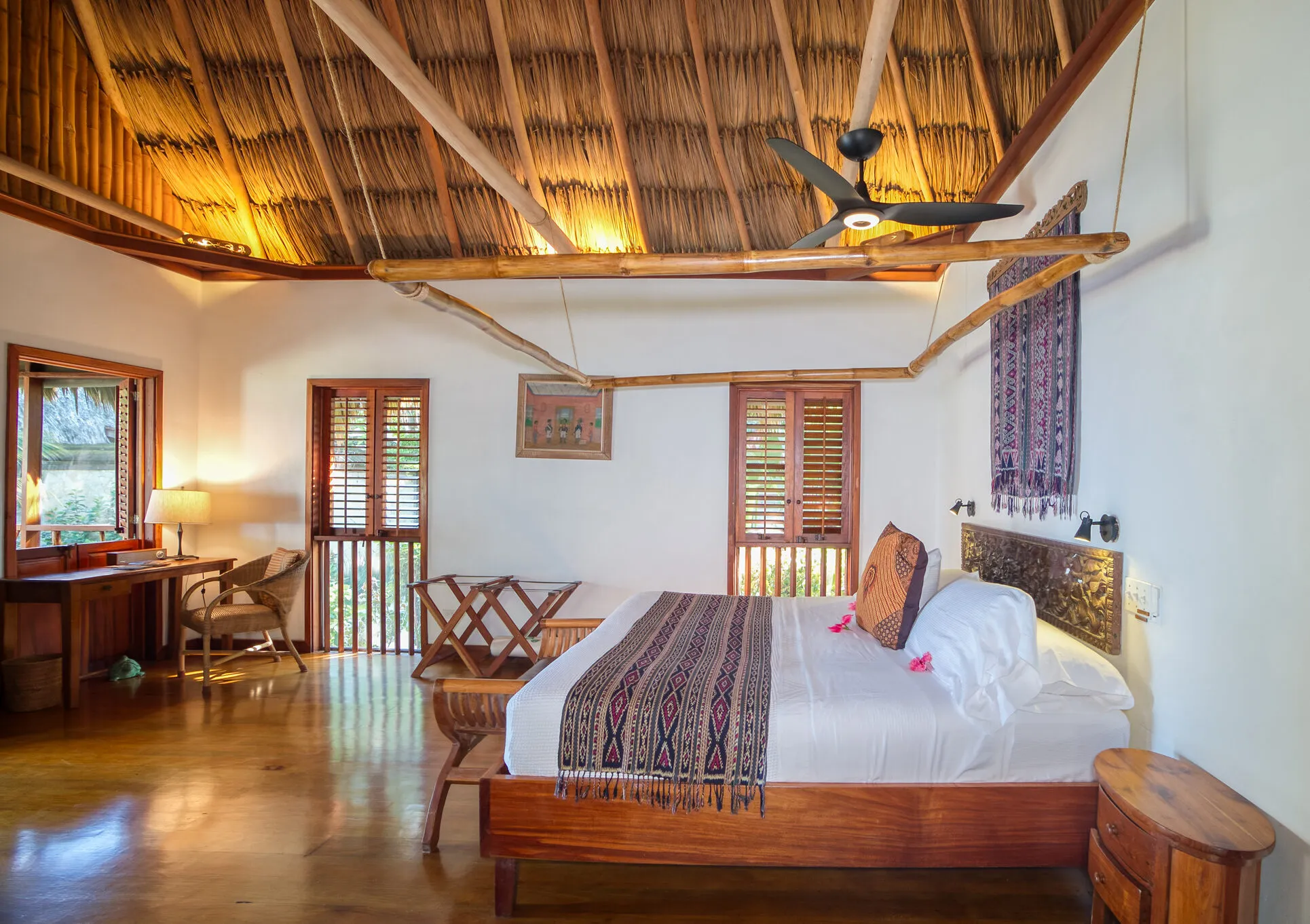 Rondreis Belize, Placenia, Turtles Inn, Garden View cottage double bed