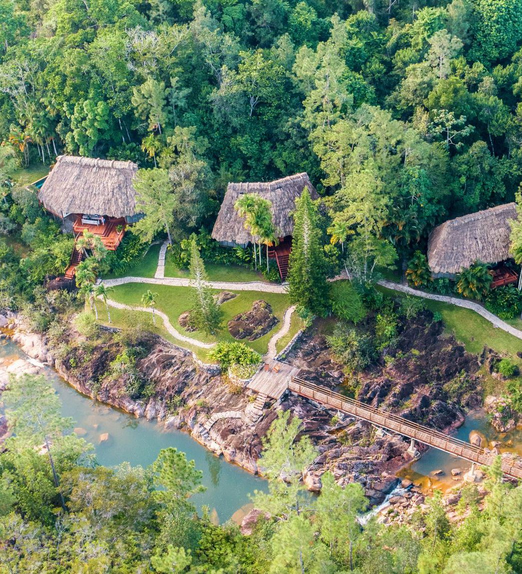 Rondreis Belize, San Ignacio, Blancaneaux Lodge, hotel overzicht