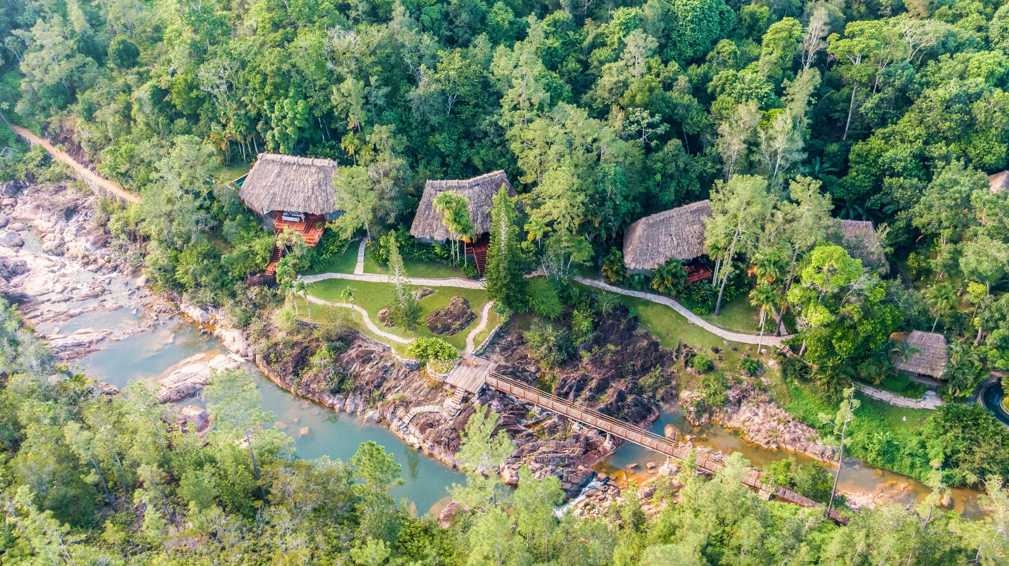 Rondreis Belize, San Ignacio, Blancaneaux Lodge, hotel overzicht