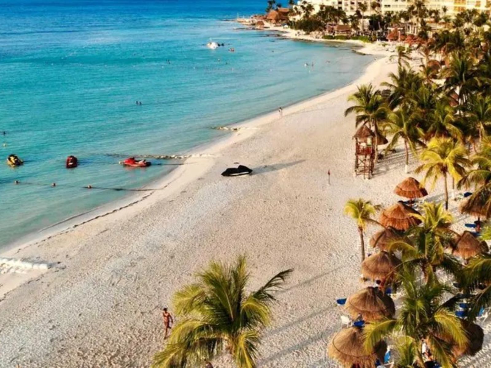 Rondreis Mexico, Cancun, Beachscape Villas Kin-Ha, strand luchtfoto