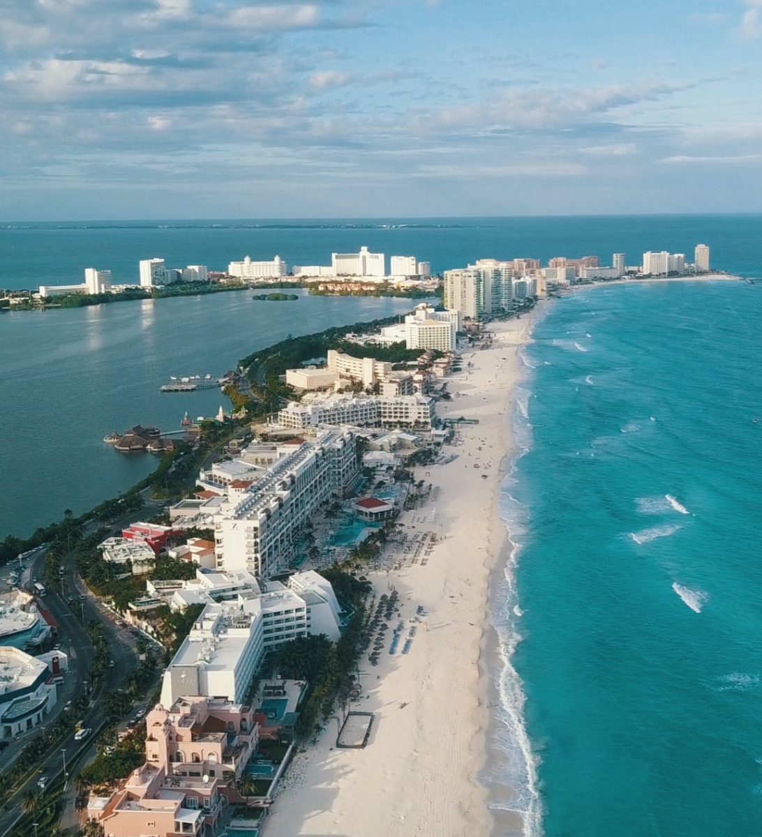 Rondreis Mexico, Cancún, bovenaanzicht