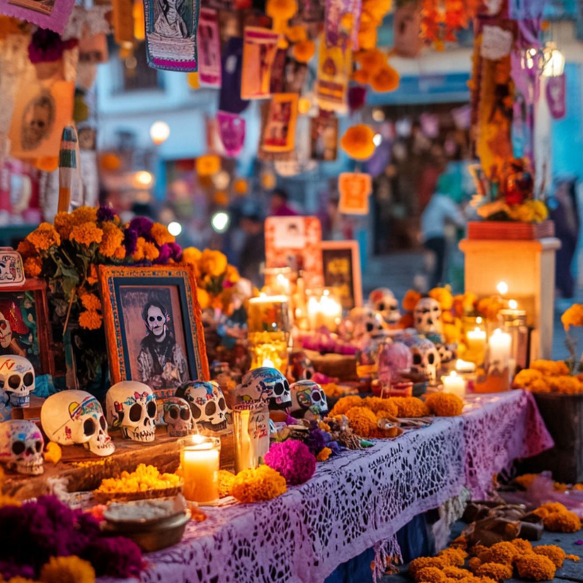 Rondreis-Mexico-Dia-de-los-Muertos-kraampje-met-spulletjes