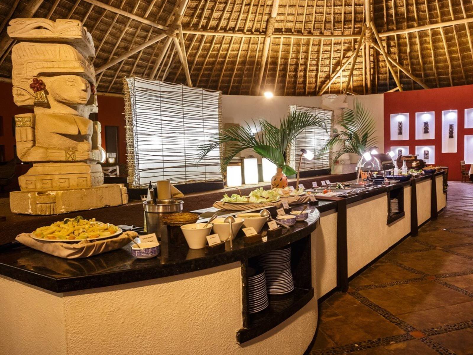 Rondreis Mexico, Isla Holbox, Villas Paraiso del Mar, restaurant buffet