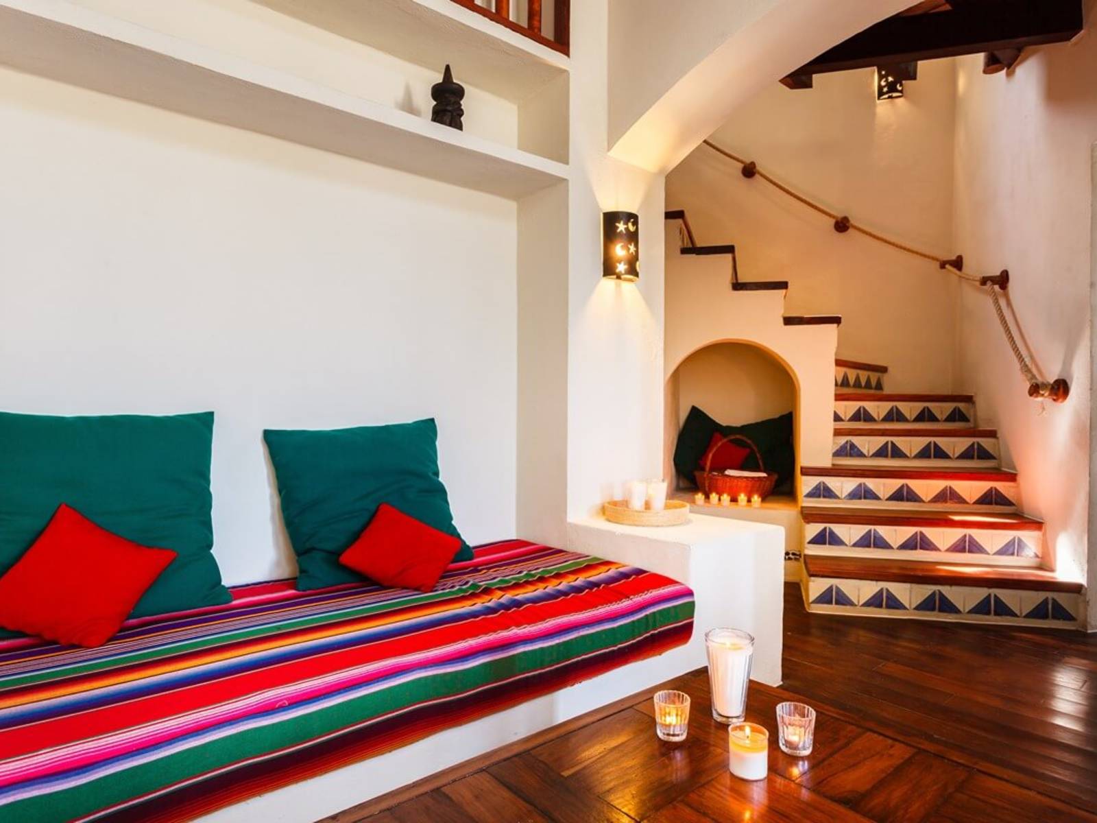 Rondreis Mexico, Isla Holbox, Villas Paraiso del Mar, villa bank
