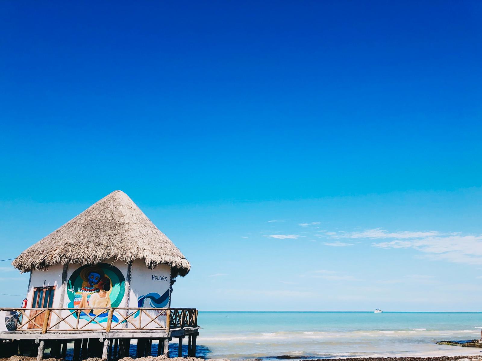 Rondreis Mexico, Isla Holbox, huisje op strand